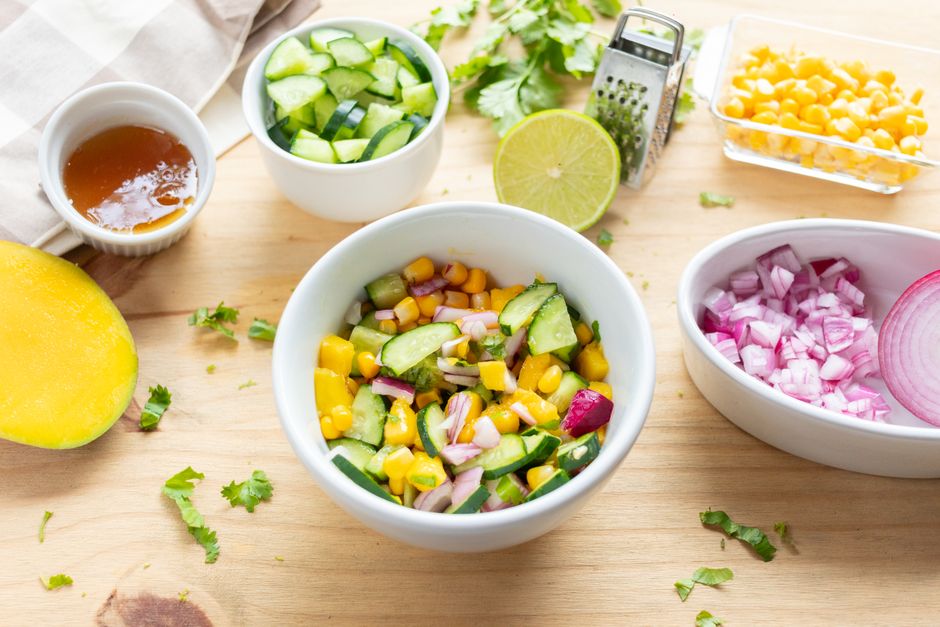 Tilapia with mango salsa