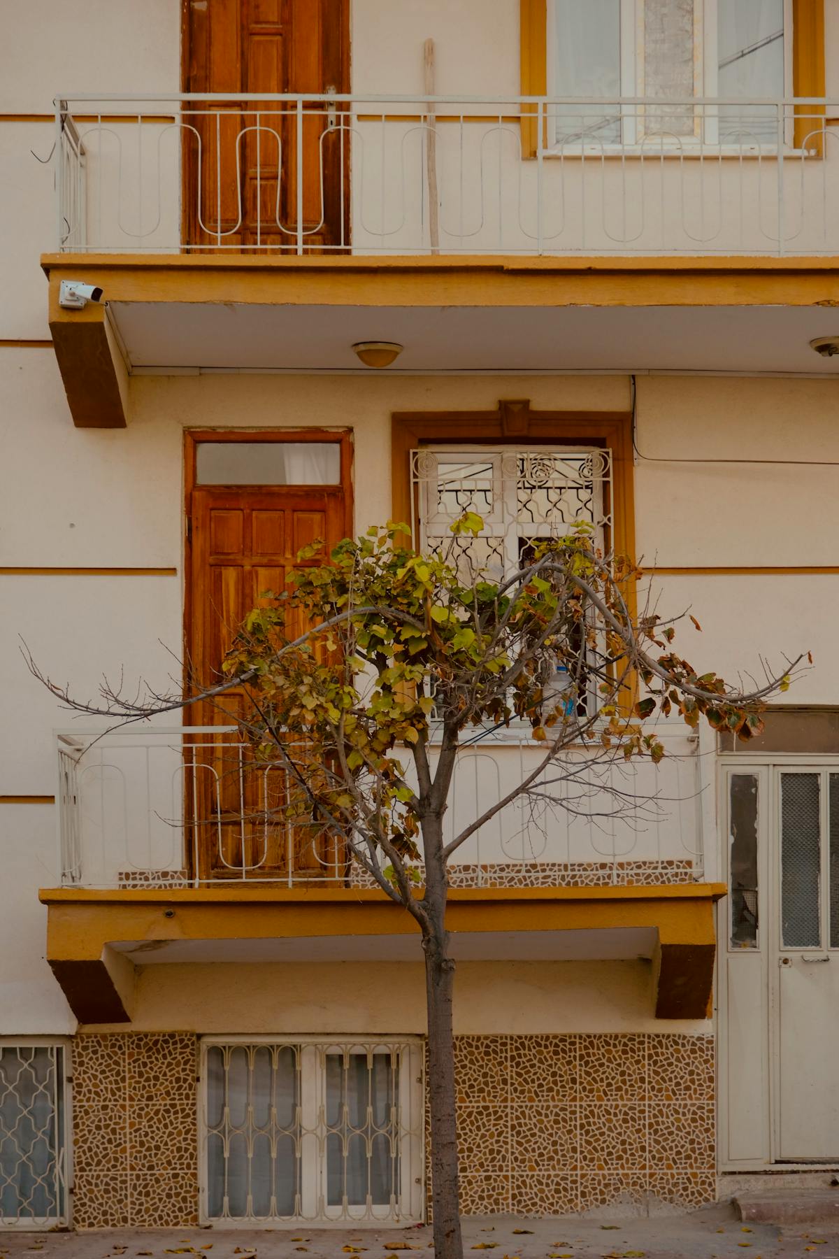 مدينة ساحلية عند الغروب