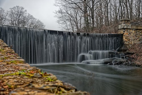 Free Man Made Waterfalls Stock Photo