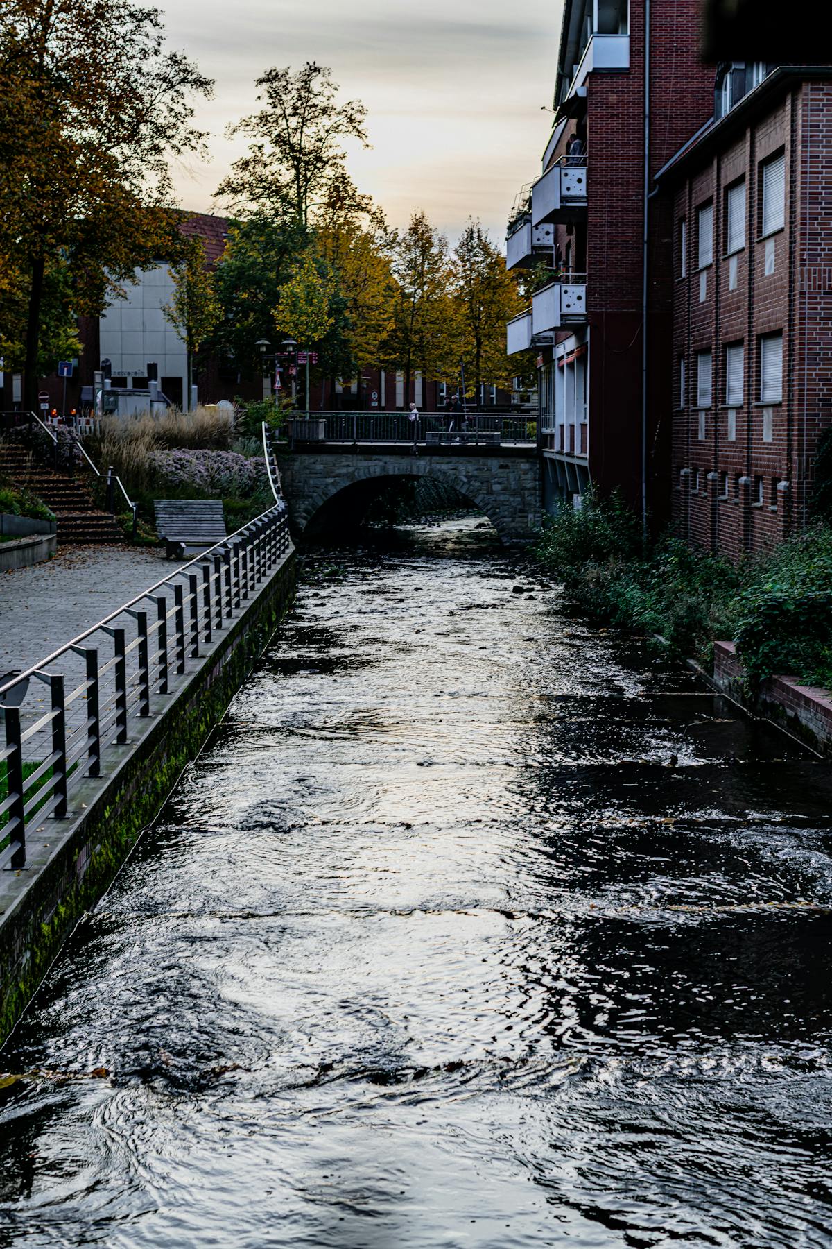 منظر جوي لمسجد كبير وحديقة
