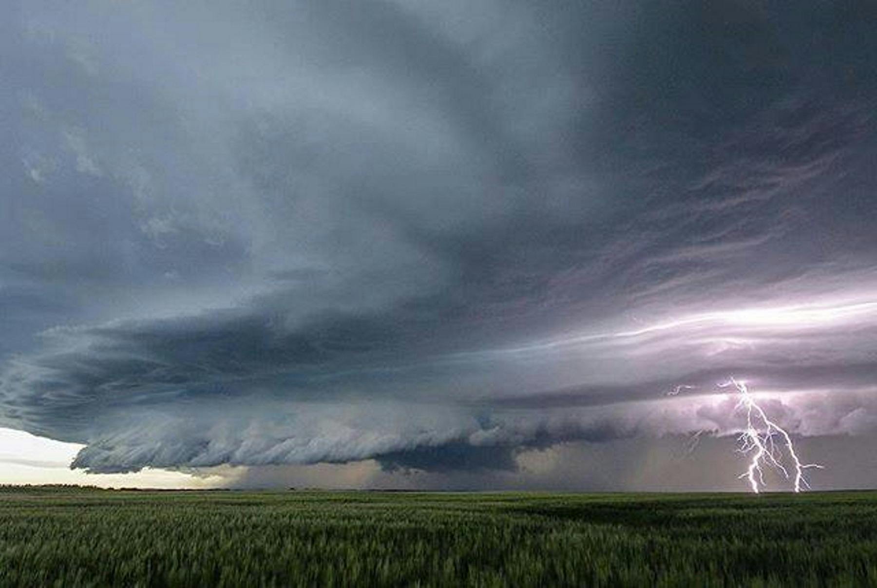 Free stock photo of fork lightning, lightning, prairie field