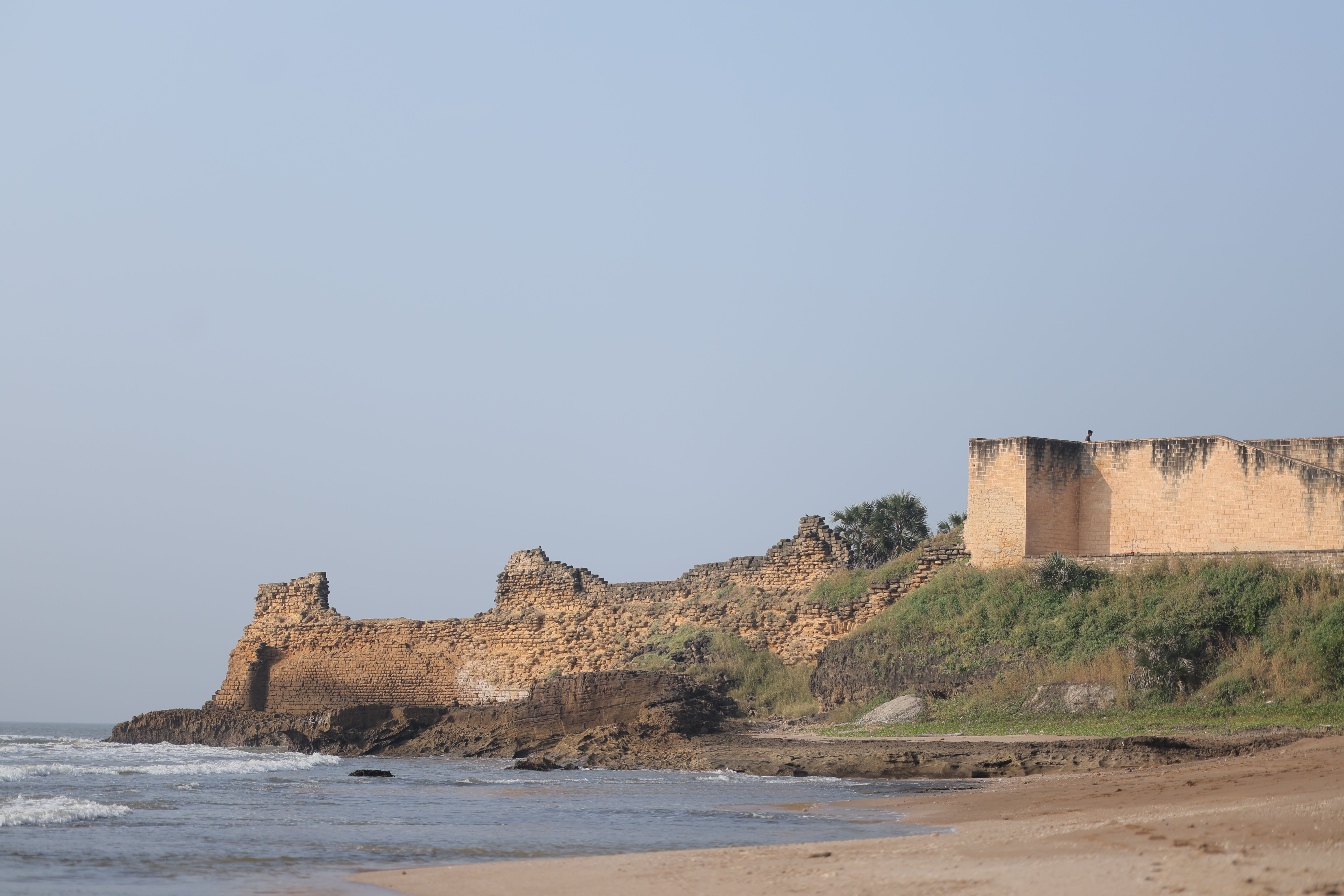 Historic Coastal Ruins on a Sunny Beach · Free Stock Photo