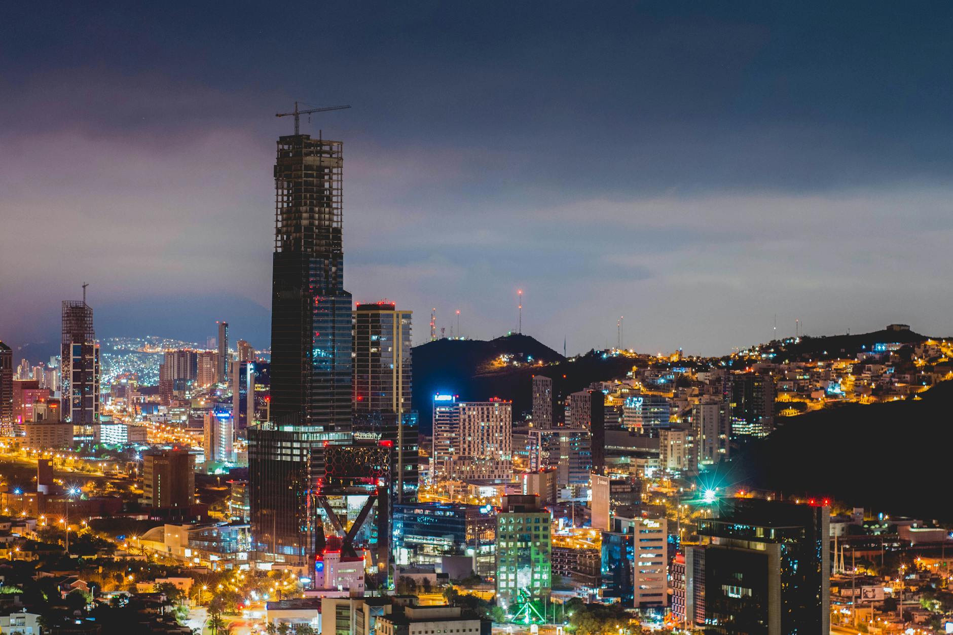 buildings with lights on