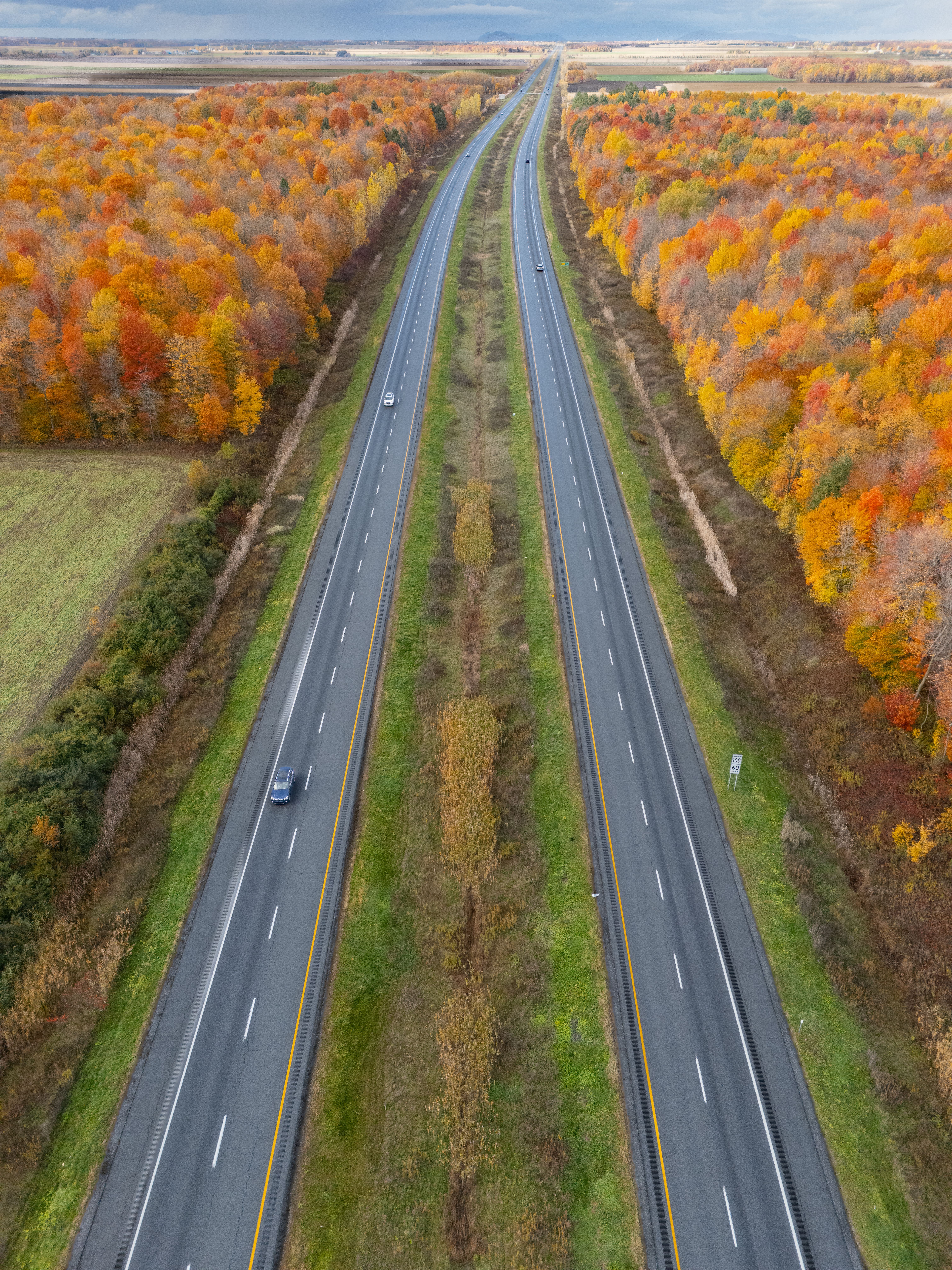 Aerial View of Scenic Fall Highway in Canada · Free Stock Photo