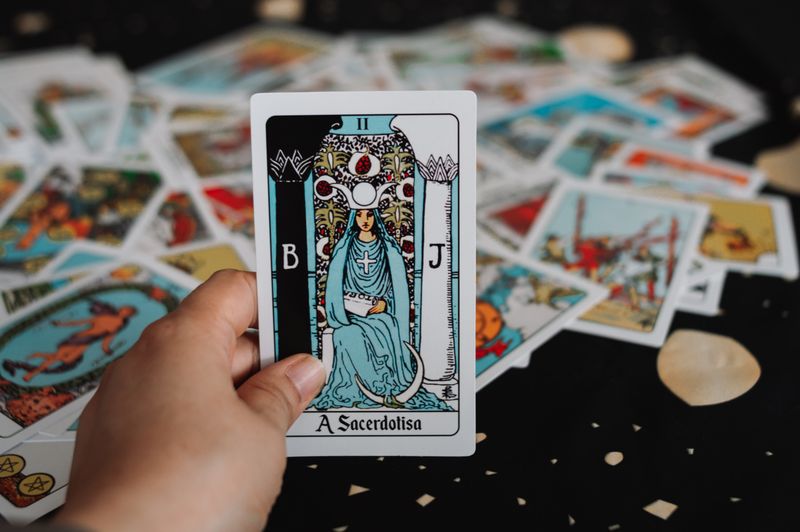 A single tarot card drawn as a calm card of the day