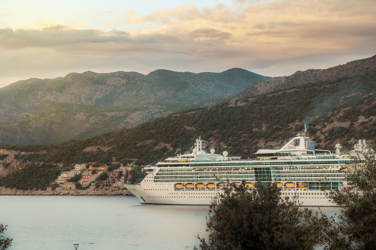 Mediterranean coastline and harbour