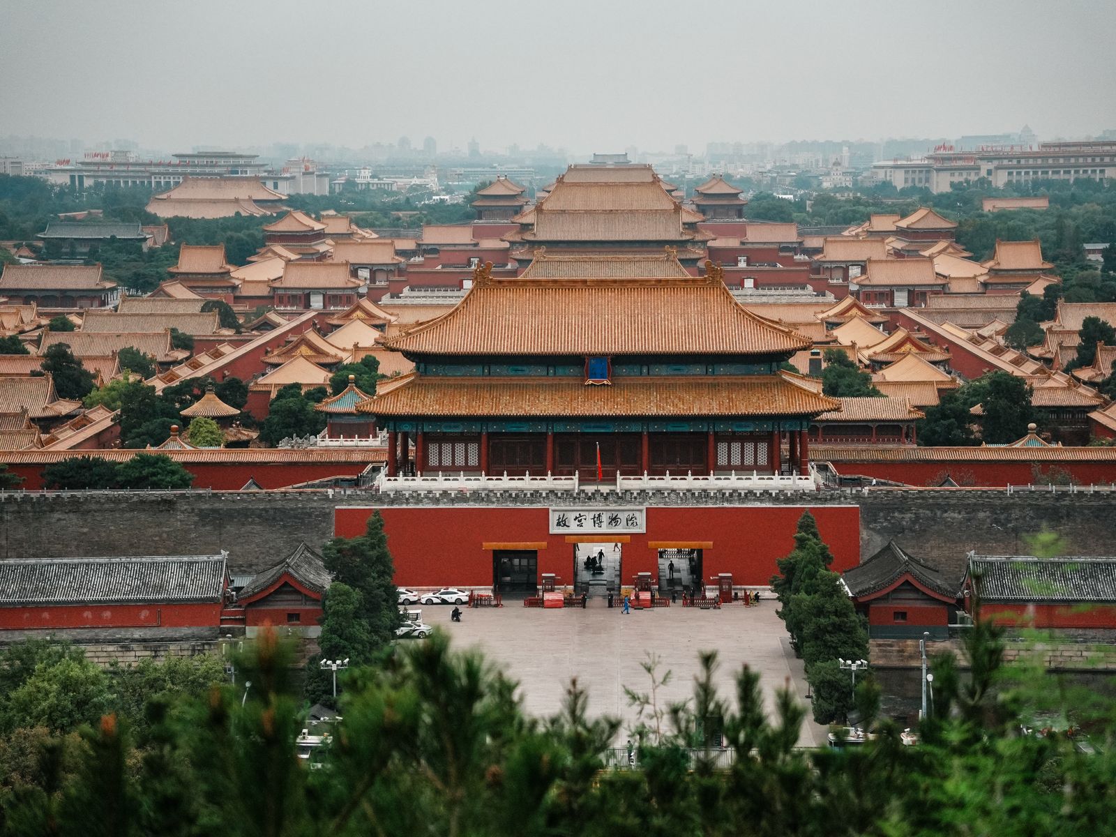 Forbidden City Beijing aerial sunrise imperial palace
