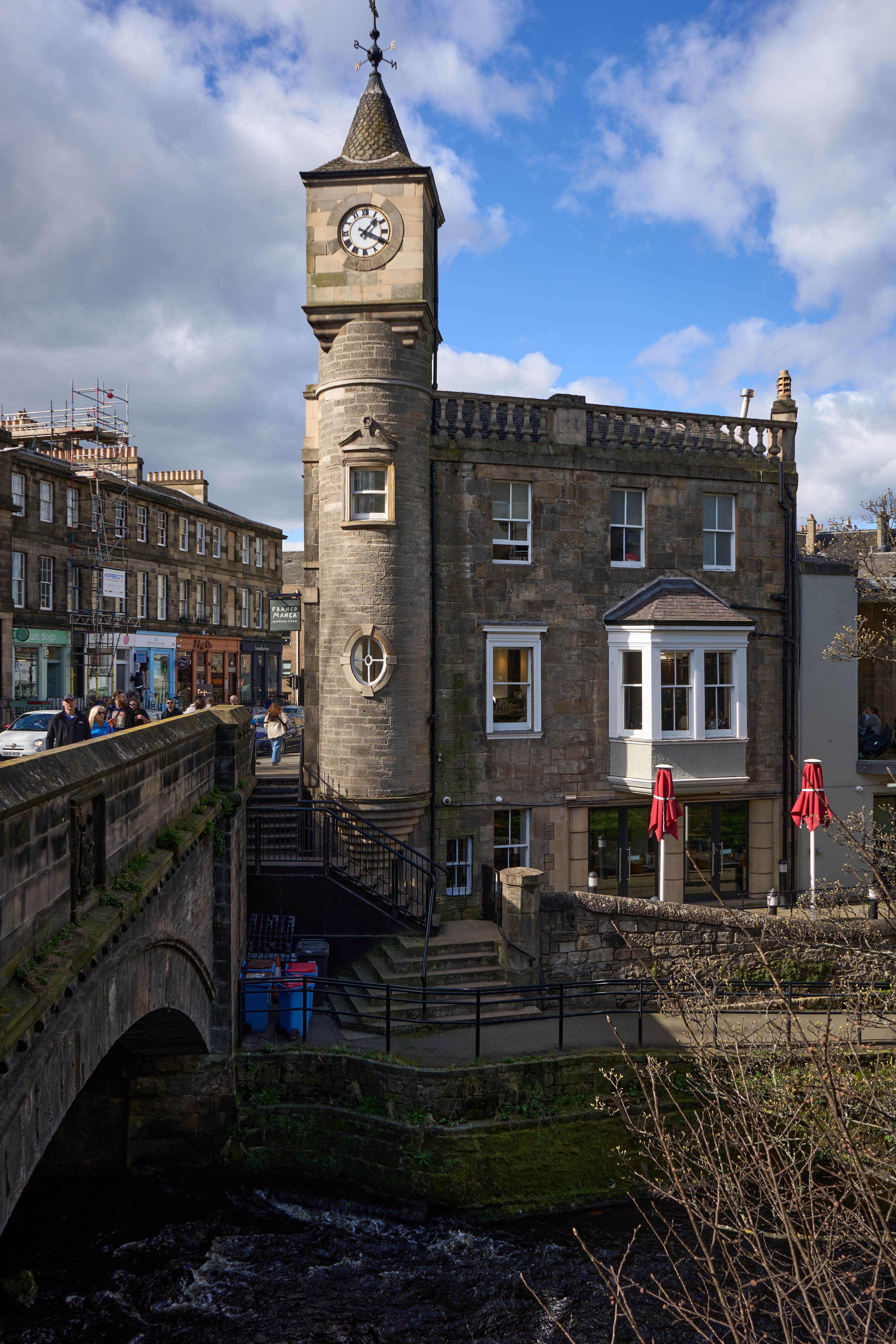 Historic Clock Tower by a Bridge in Edinburgh · Free Stock Photo
