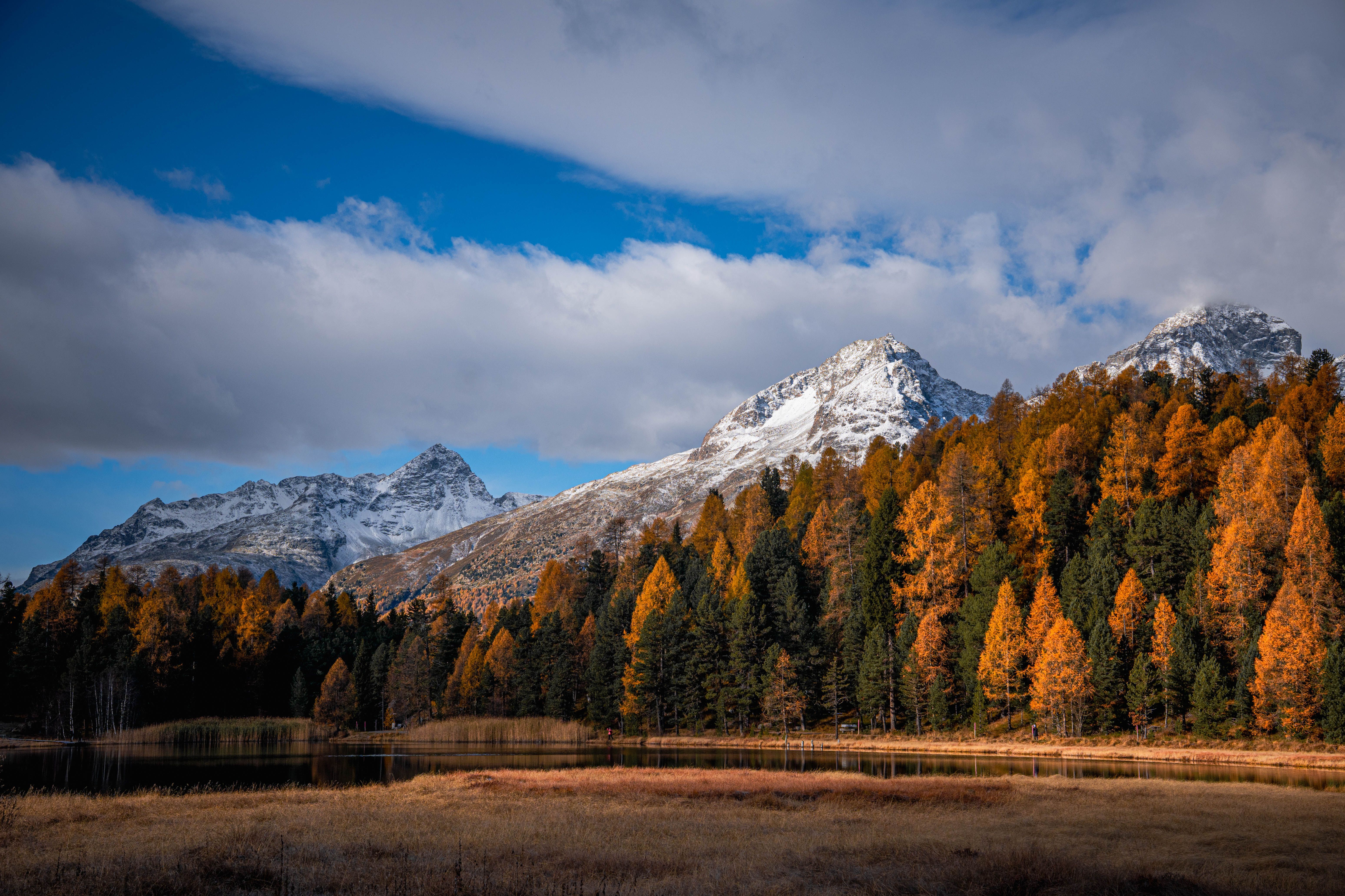 Stunning Autumn Mountain Lake Landscape · Free Stock Photo