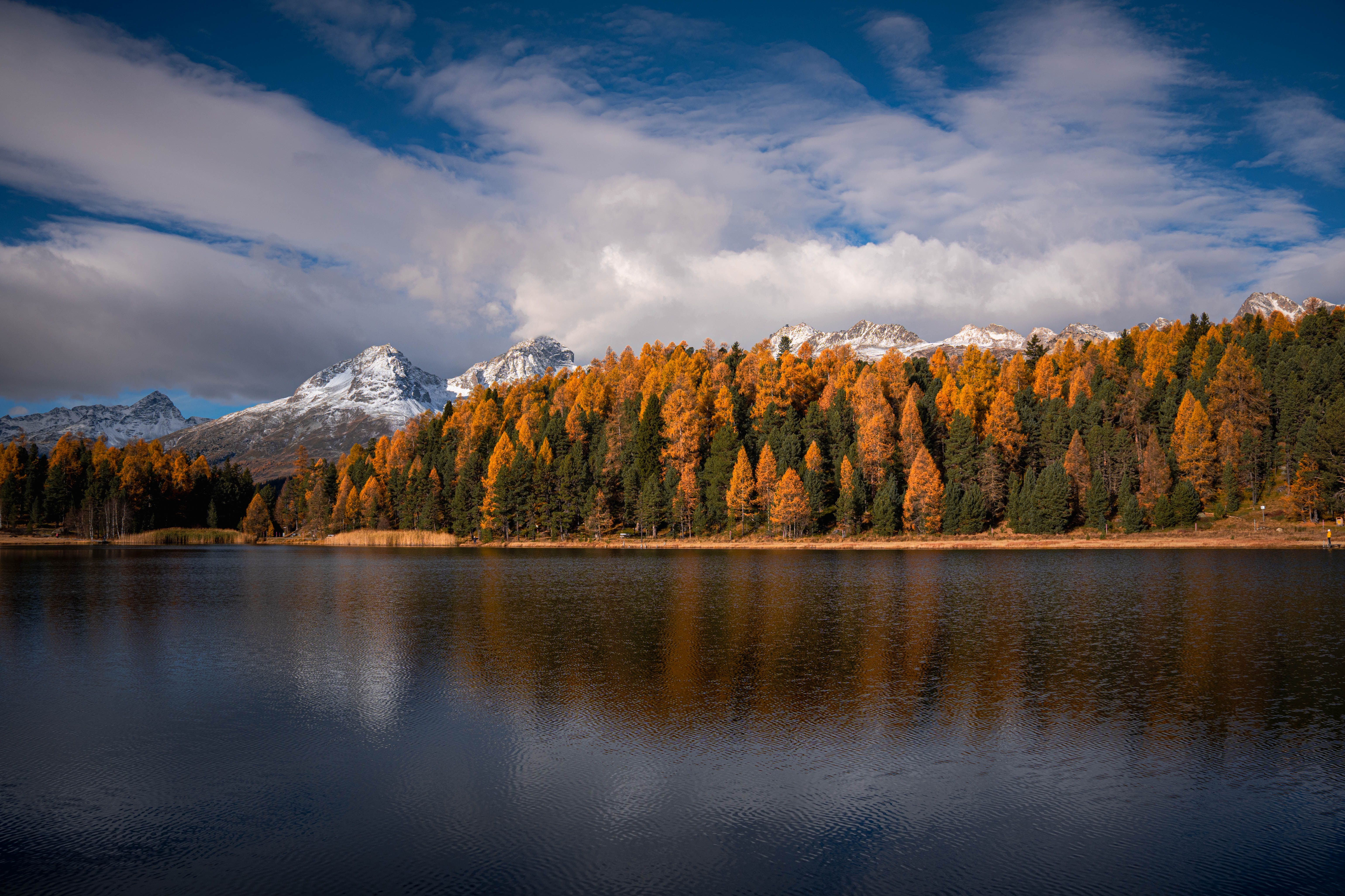 Stunning Autumn Mountain Lake Landscape · Free Stock Photo