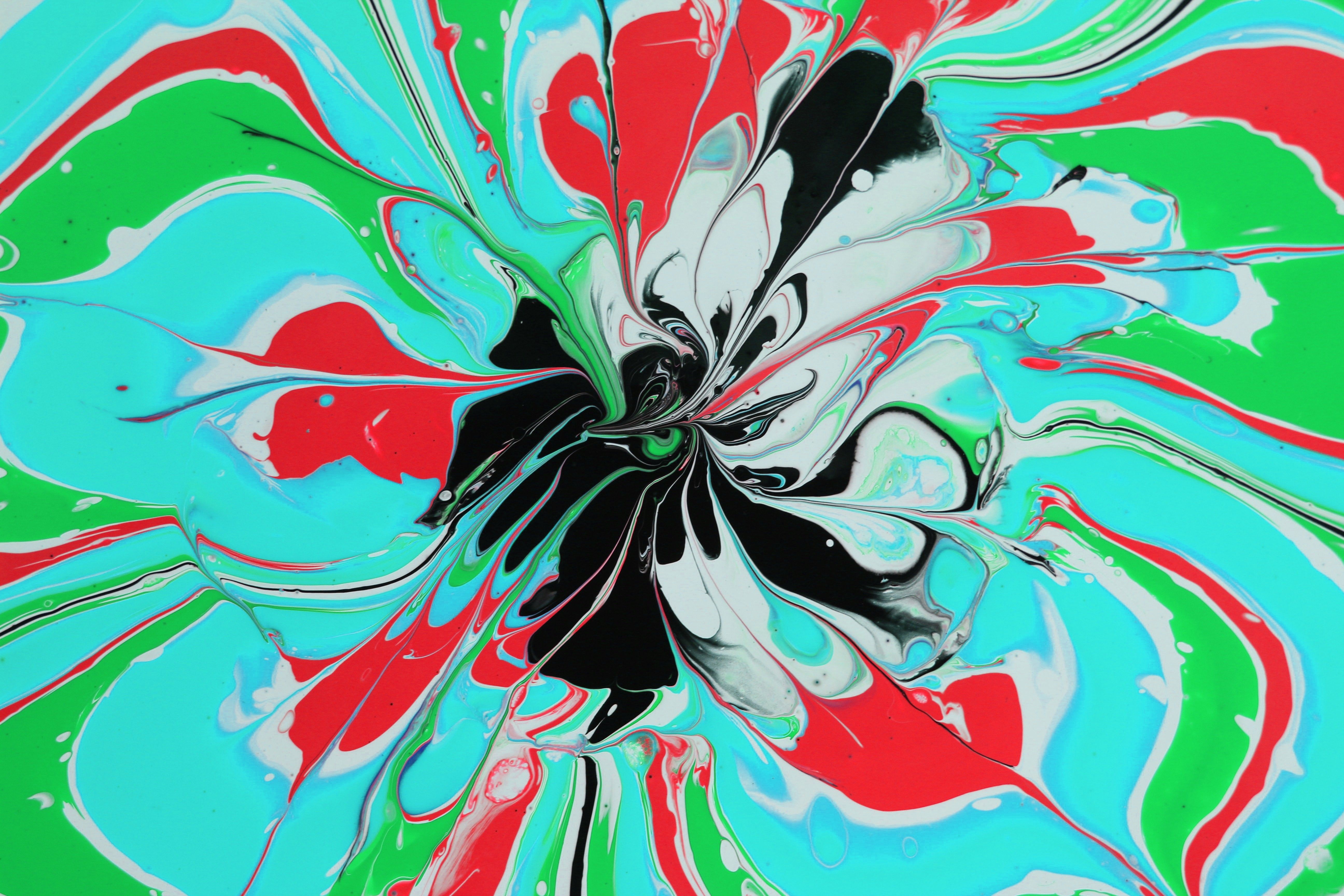 Vibrant Abstract Art with Swirling Colors · Free Stock Photo