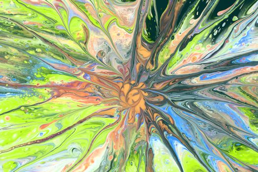 Dynamic abstract art featuring vibrant swirling colors creating a hypnotic effect.