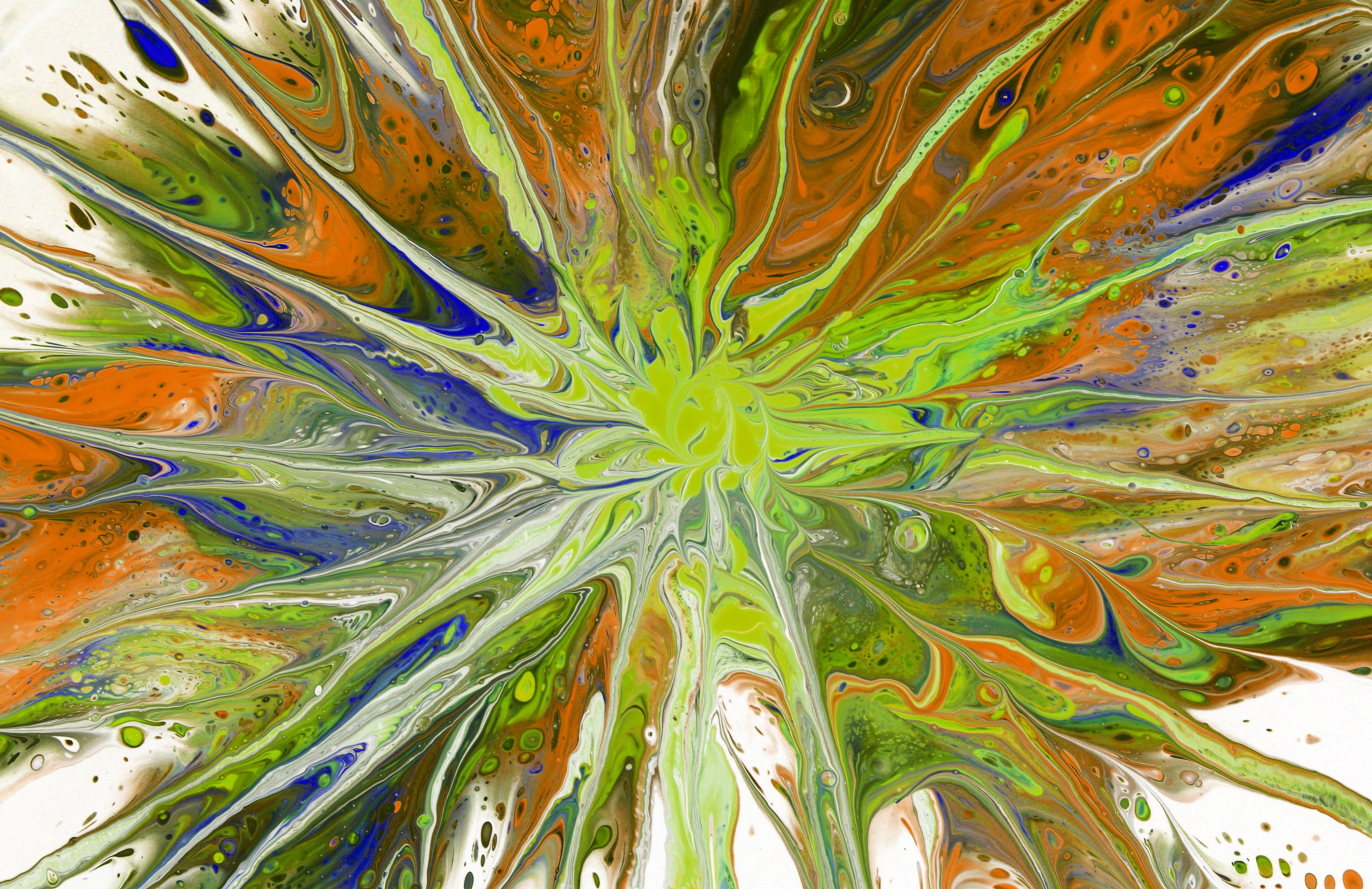 Vibrant Abstract Paint Pouring Art Design · Free Stock Photo