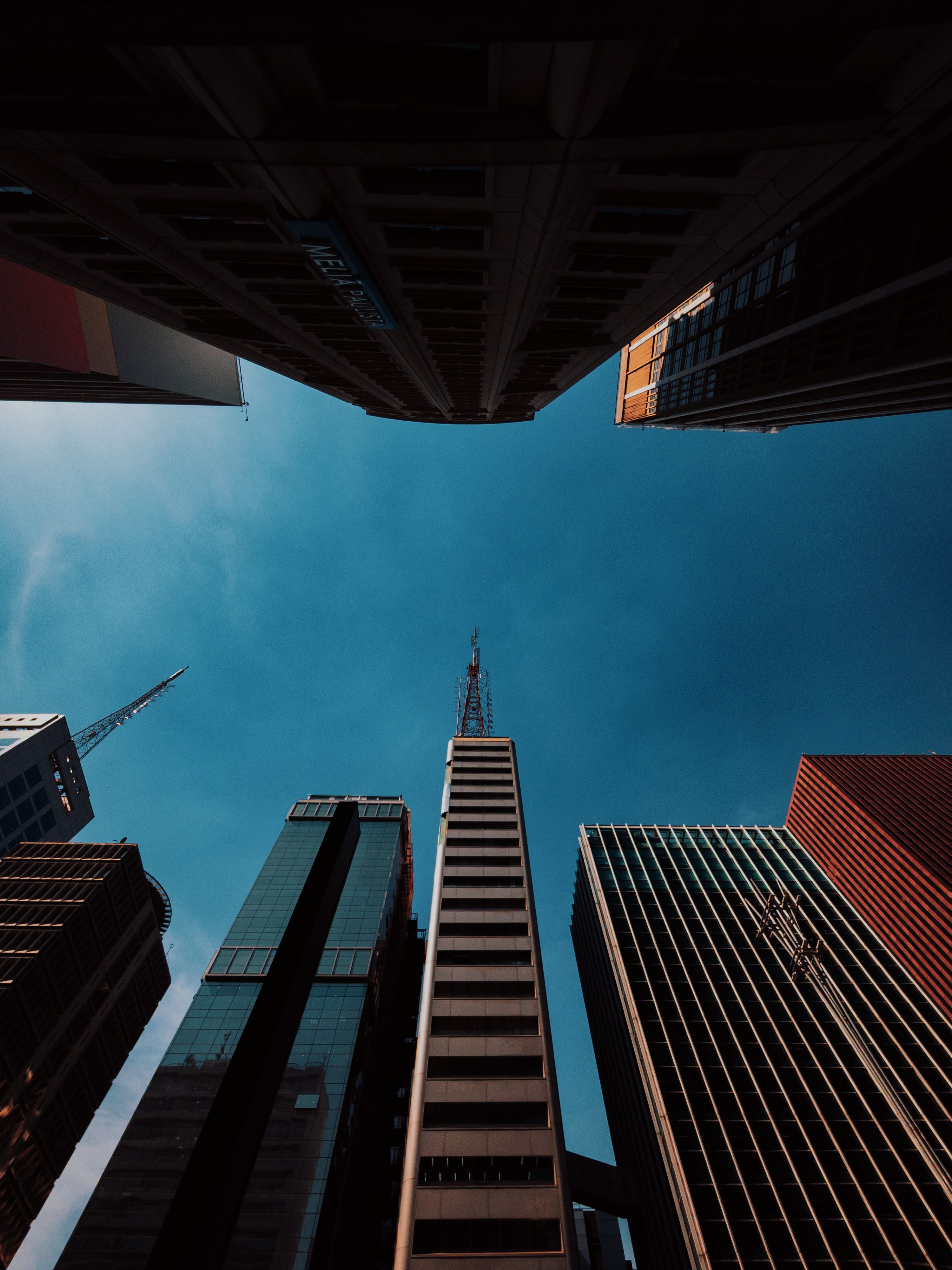 Large buildings made of steel