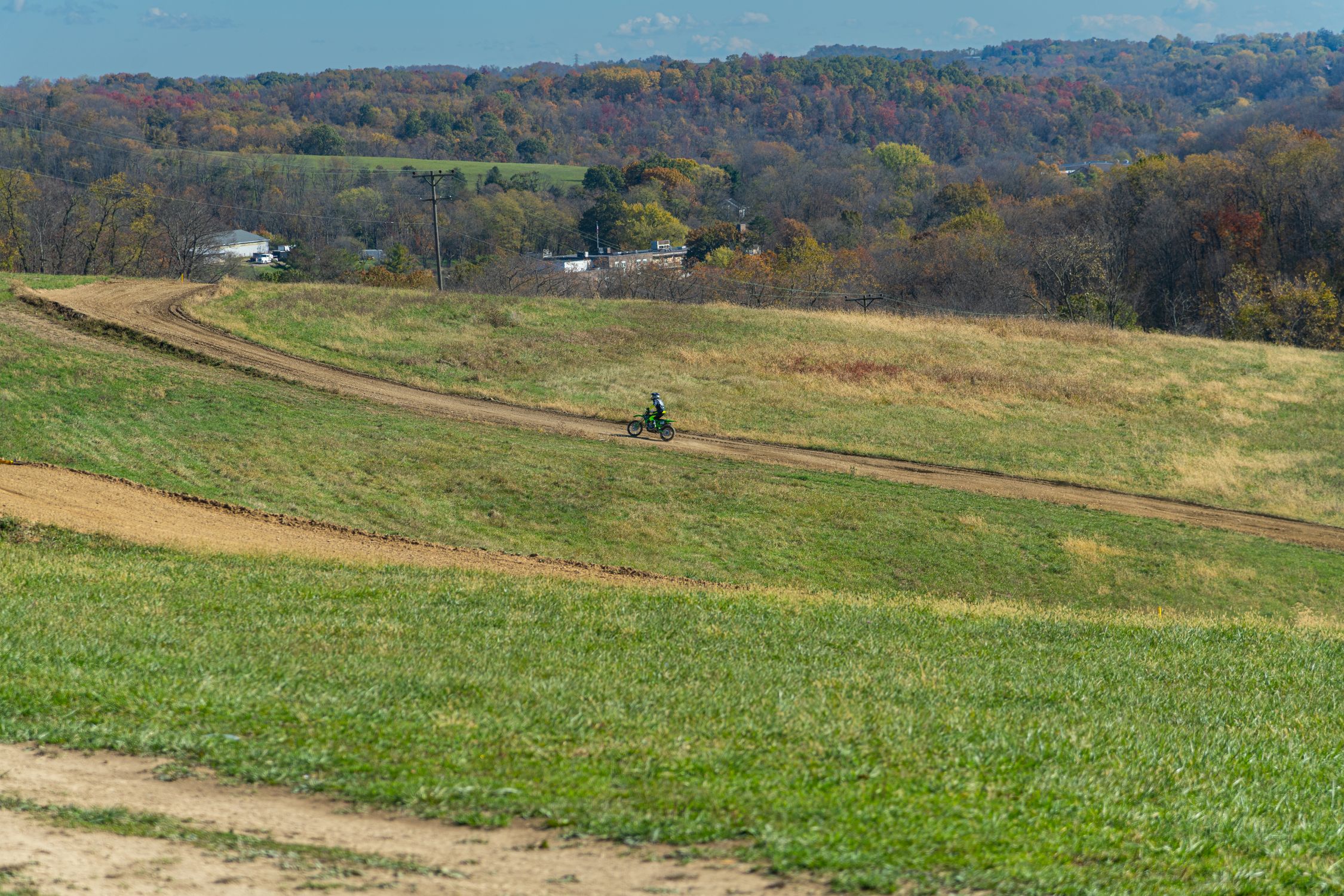 Fall Countryside Trail Dirt bike on countryside trail in autumn · Free Stock Photo