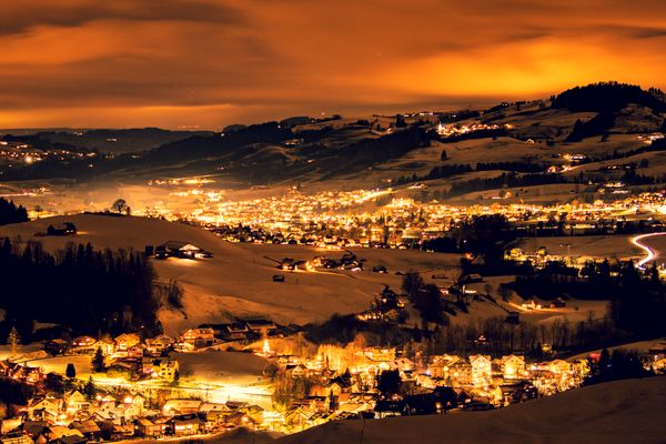 Winter Village Lights jigsaw puzzle