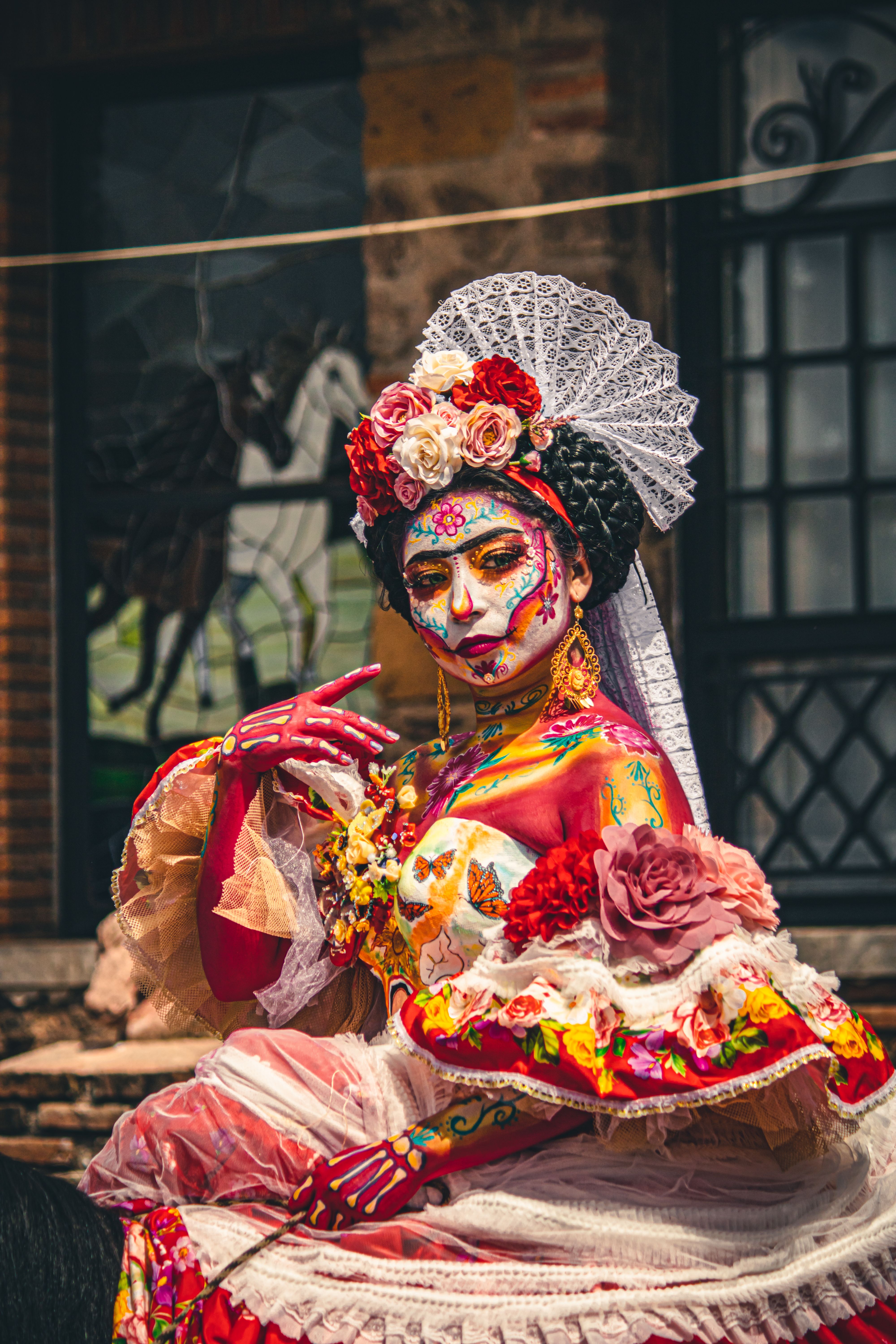 Colorful Catrina with Artistic Makeup in Mexico · Free Stock Photo