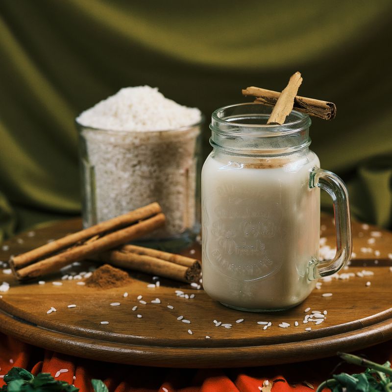 Horchata served in a jar with cinnamon — photo by Guillermo Meza on Pexels