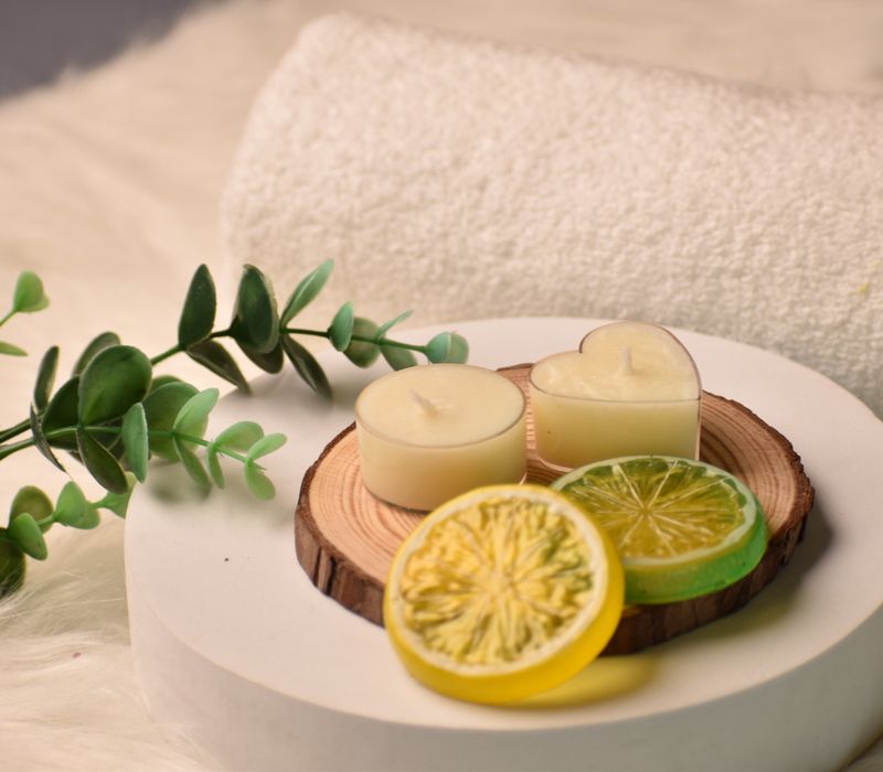 Spa candles and botanicals