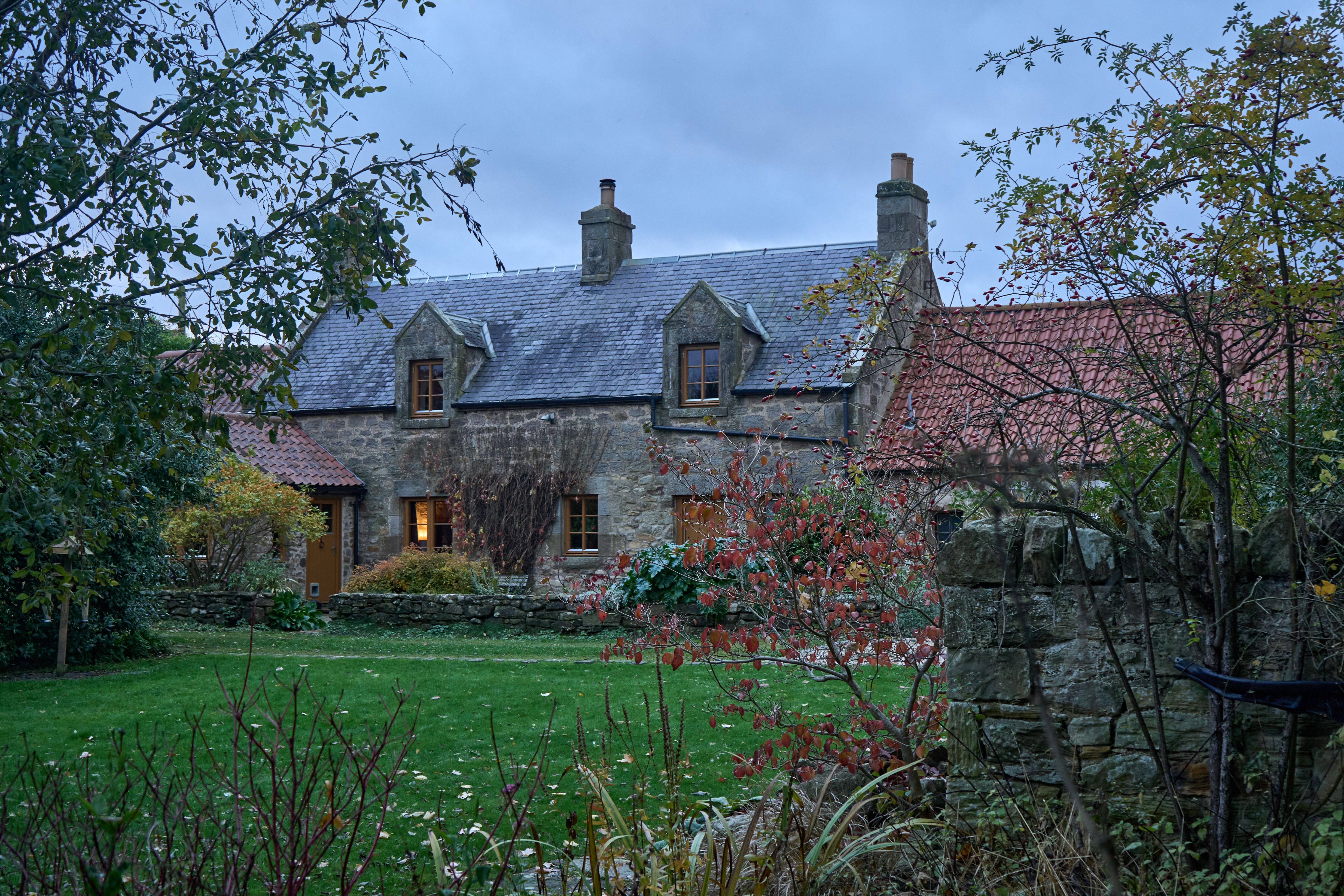 Charming Stone House in Autumn Landscape · Free Stock Photo