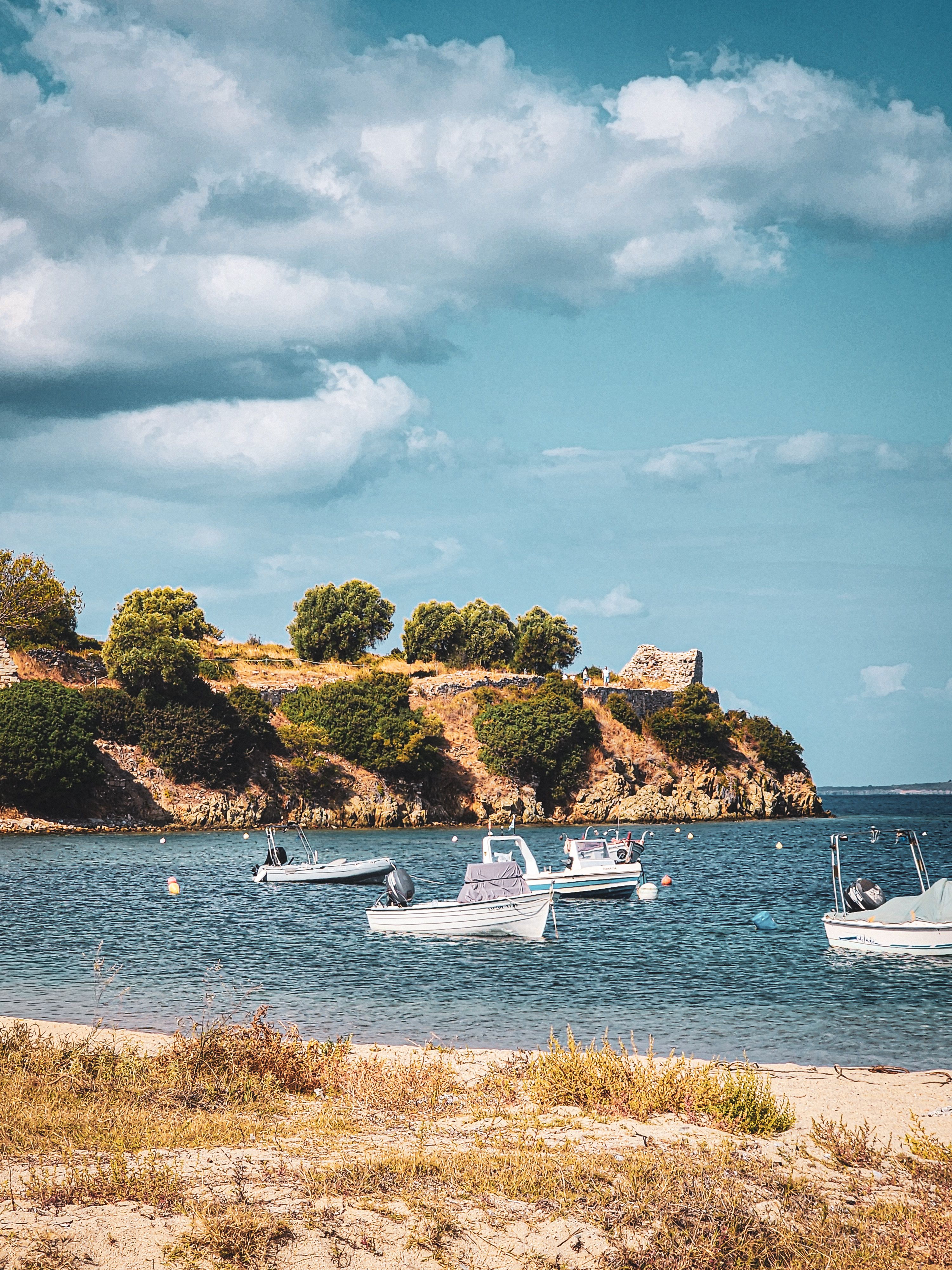 Scenic View of Toroni Coastline with Boats · Free Stock Photo