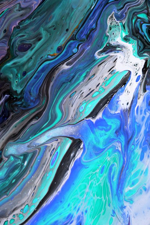 Vibrant Abstract Fluid Art in Oceanic Tones · Free Stock Photo