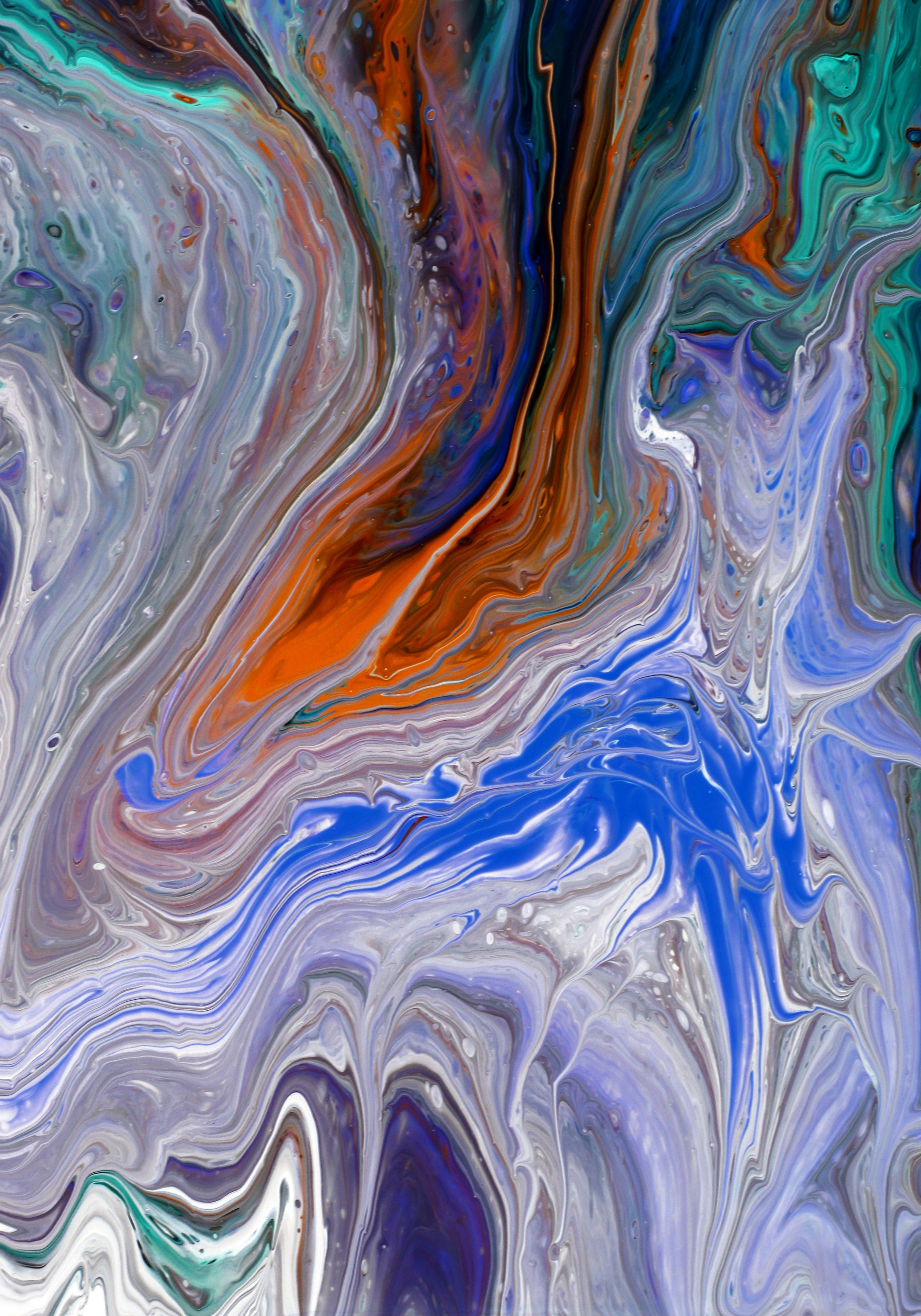 Vibrant Abstract Fluid Art with Dynamic Colors · Free Stock Photo