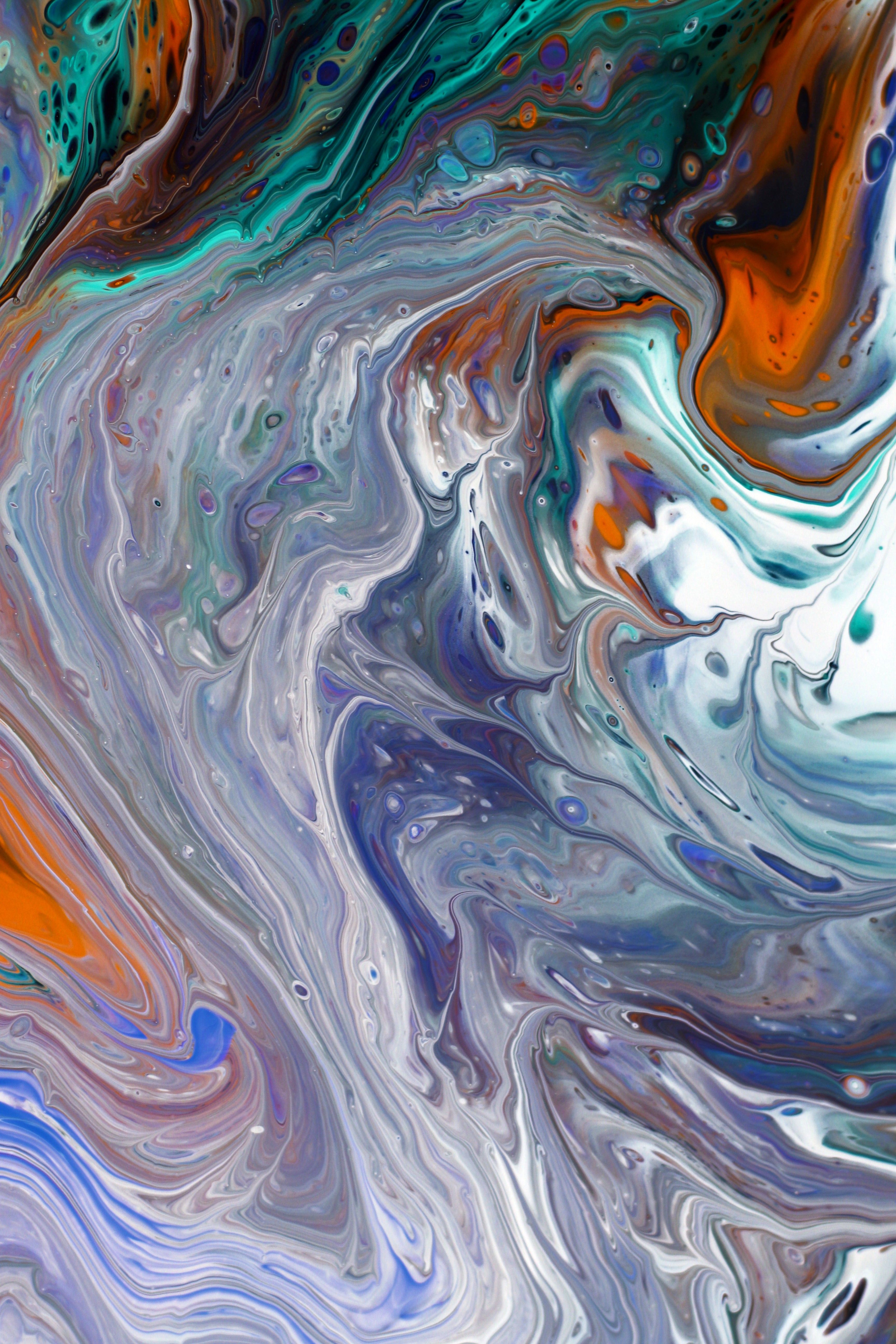 Vibrant Abstract Fluid Art in Swirling Colors · Free Stock Photo