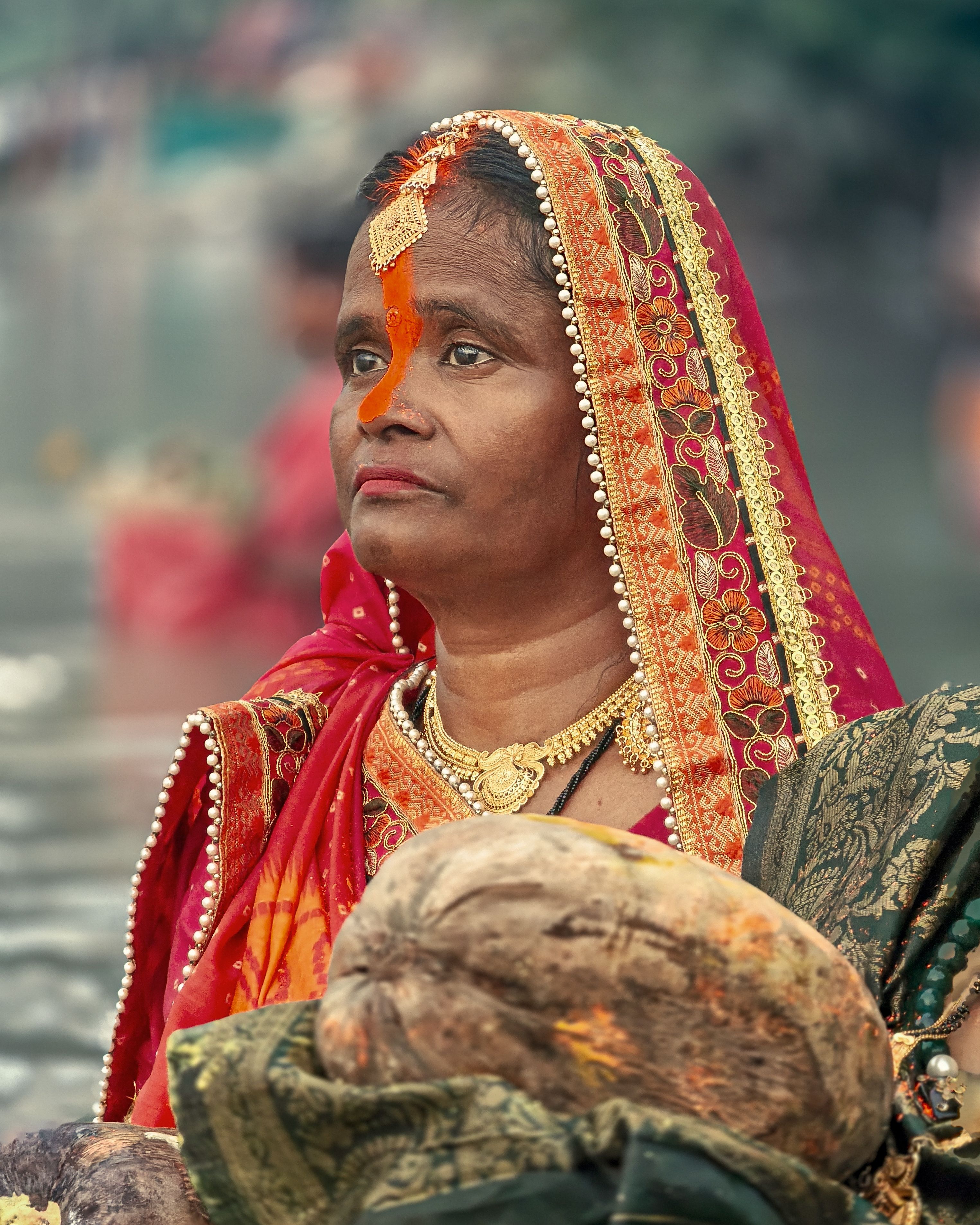 Traditional Indian Woman in Ritual Attire · Free Stock Photo