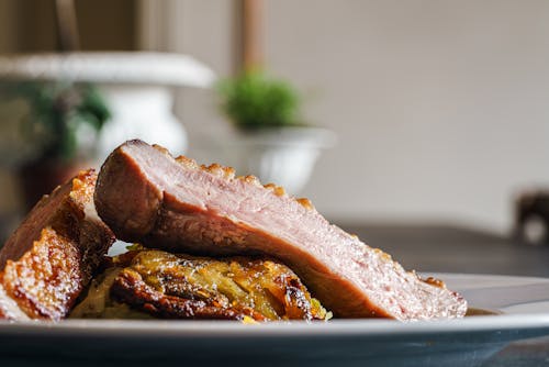 Close-Up Photo Of Sliced Meat