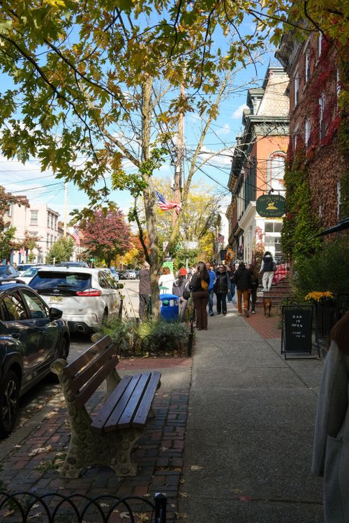 Free Capturing the fall ambiance on a bustling street in Cold Spring, NY. Stock Photo