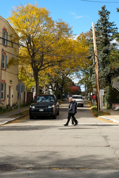 Autumn Street Scene in Small Town · Free Stock Photo