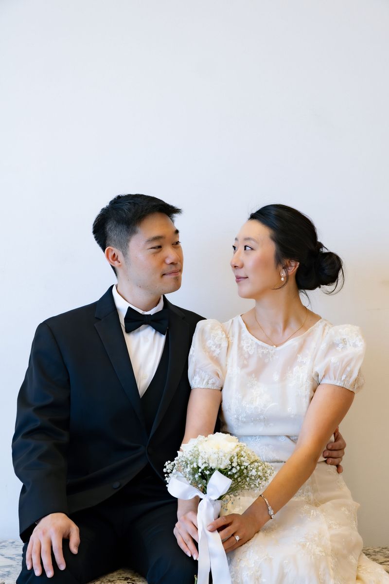 A portrait of the couple