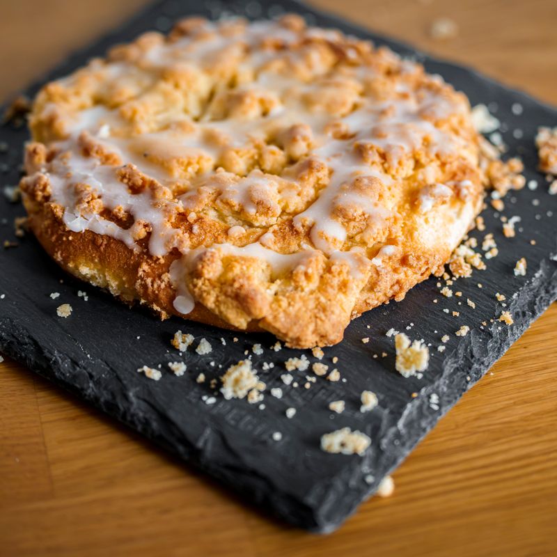 Eid Orange Blossom and Pistachio Crumb Coffee Cake