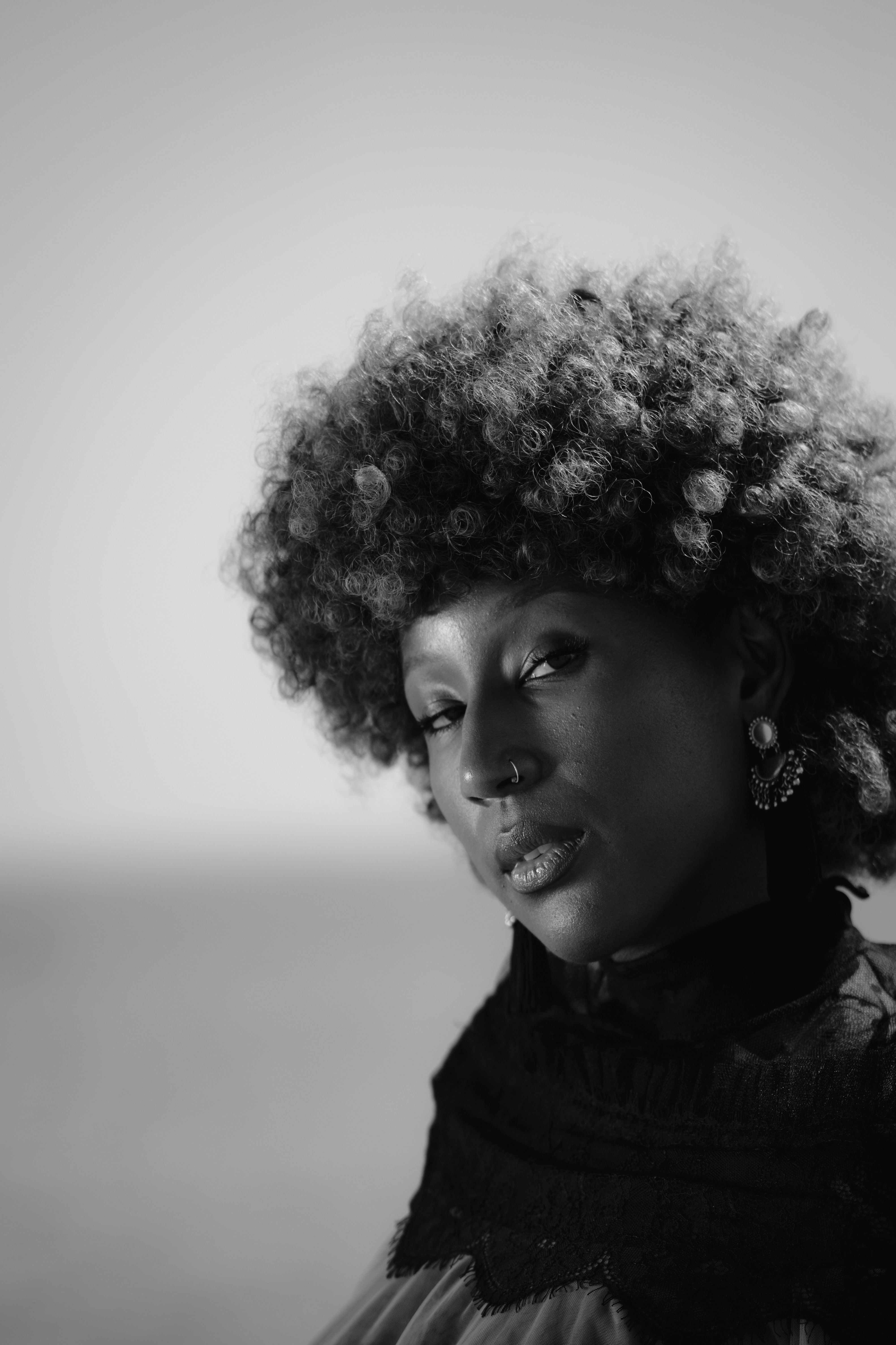 Black and White Portrait of a Young Woman · Free Stock Photo