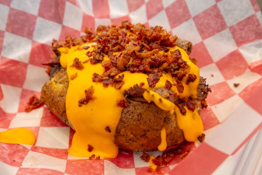 With Cheese And Bacon Potato Skins