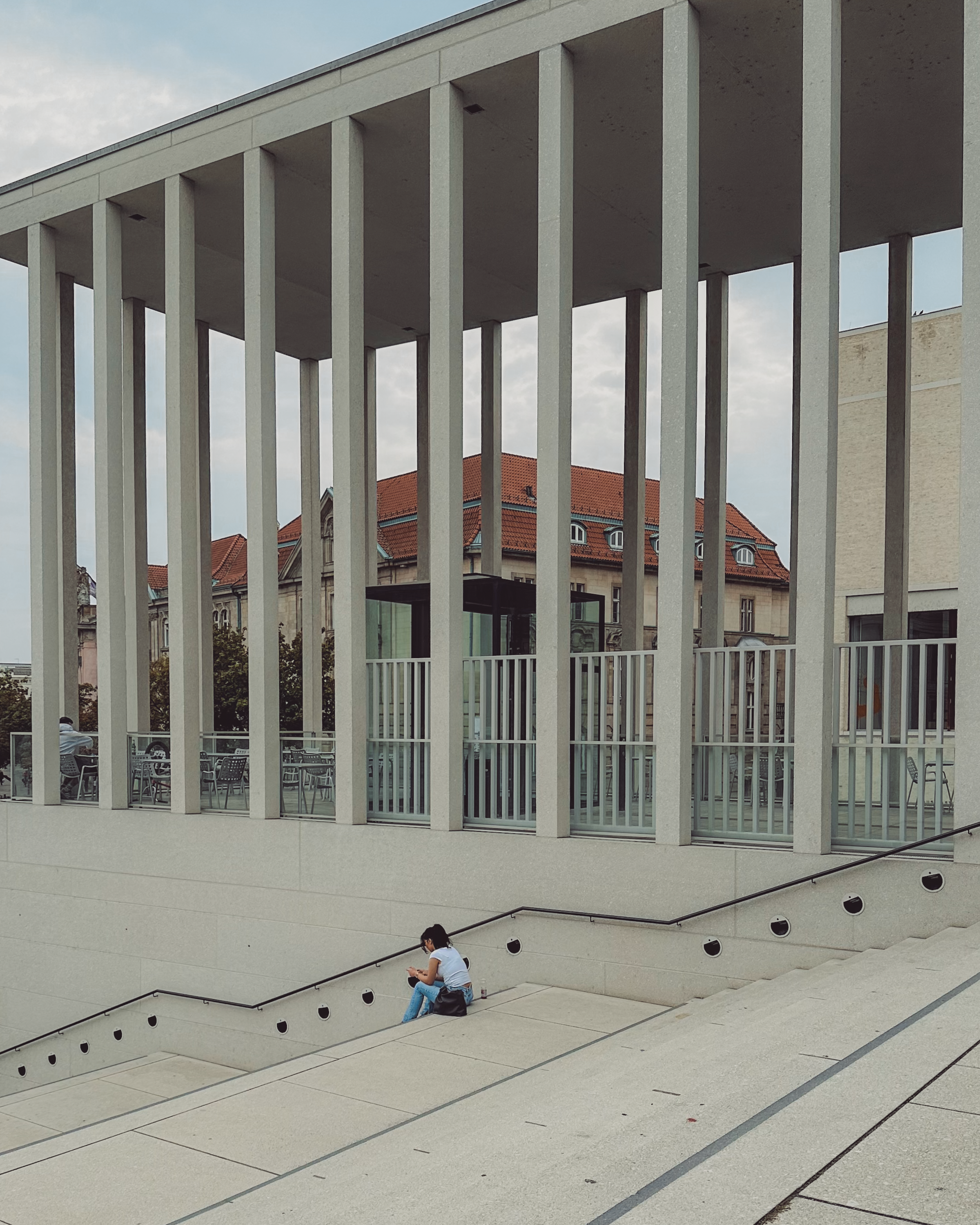 Modern Architectural Structure with a Person · Free Stock Photo