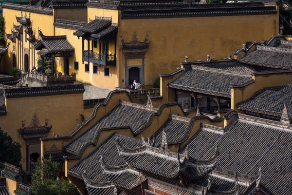 Traditional Chinese Architecture Rooftop View · Free Stock Photo