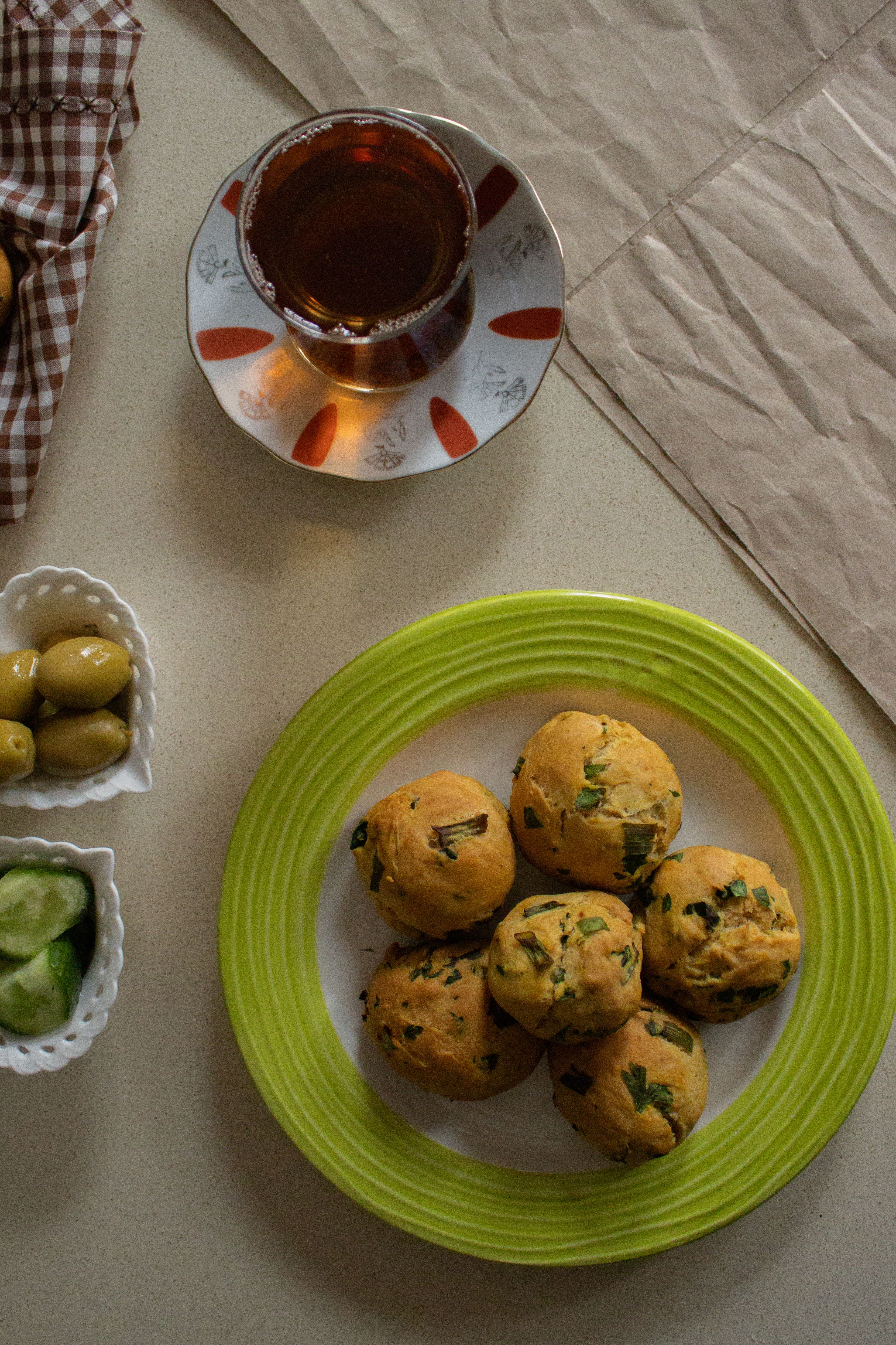 Savory Breakfast Tea with Homemade Scones · Free Stock Photo
