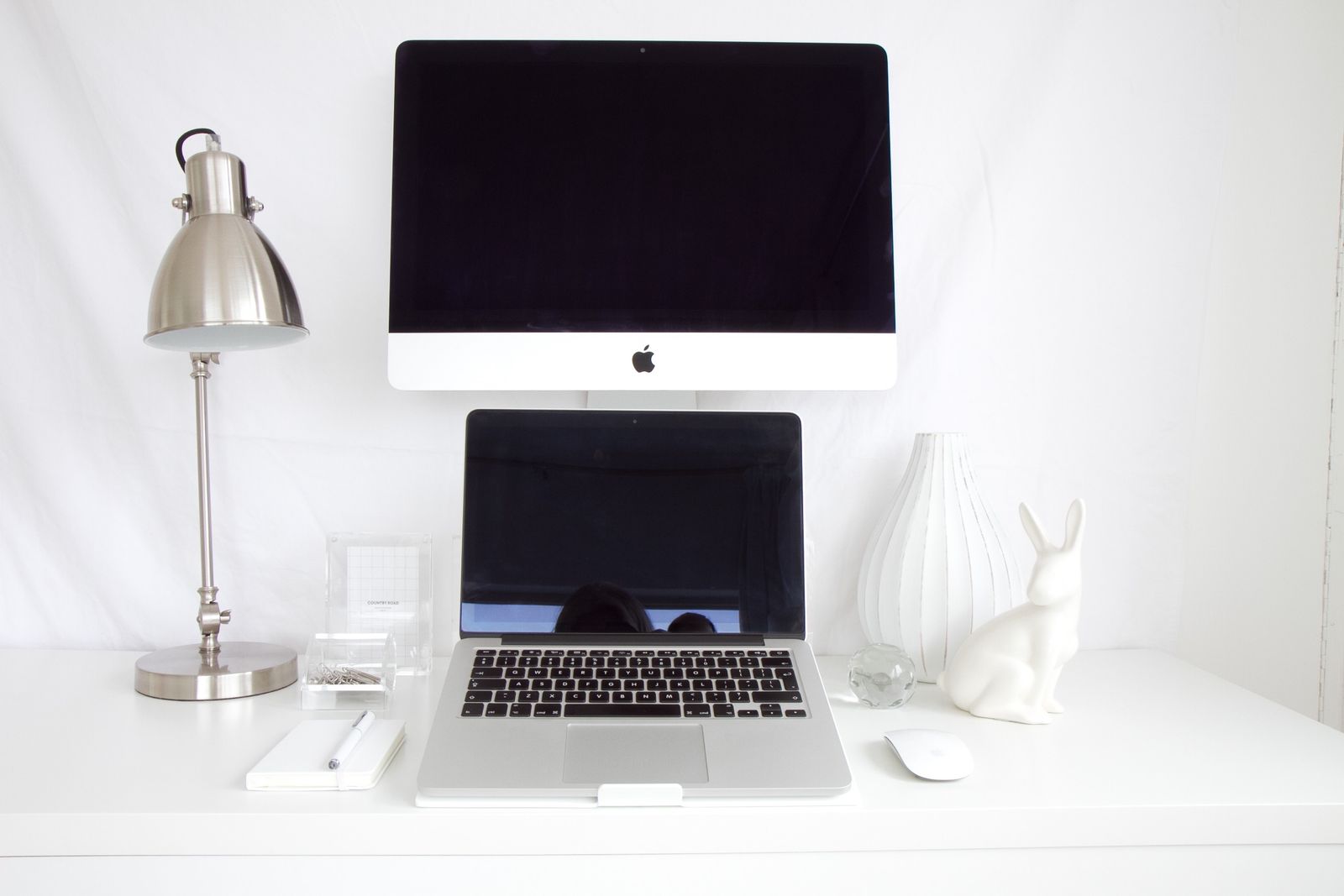 Minimalist desk setup