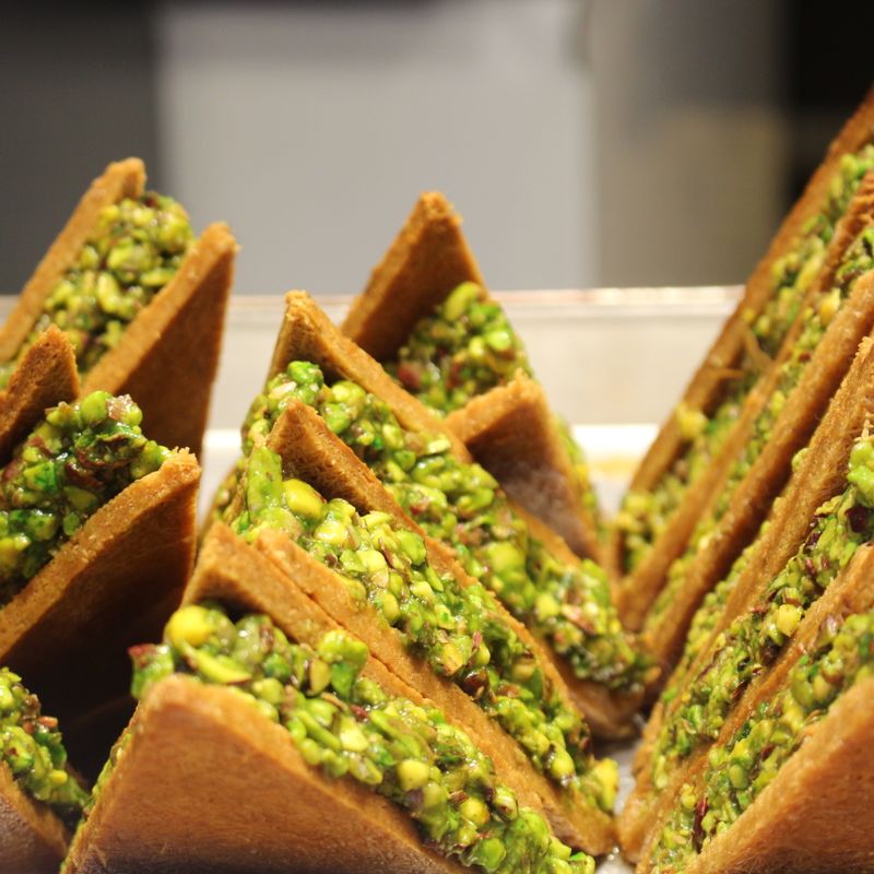 Pistachio Filled Awameh with Honey Dip