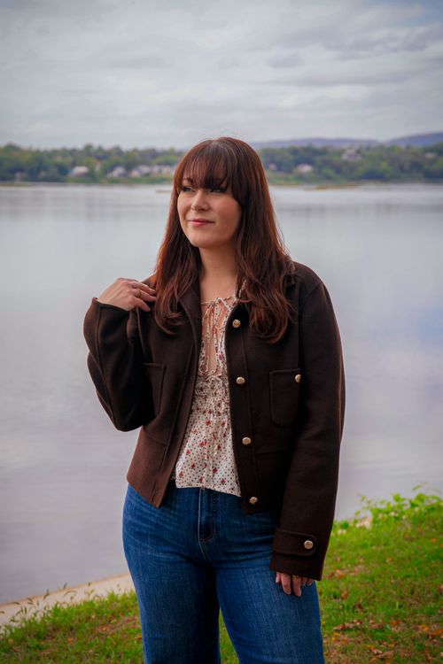 Portrait of Woman by the River in Fall · Free Stock Photo