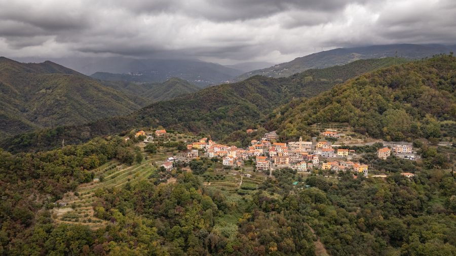 Hillside town seen from the air, photo by Christoph Hanssen on Pexels