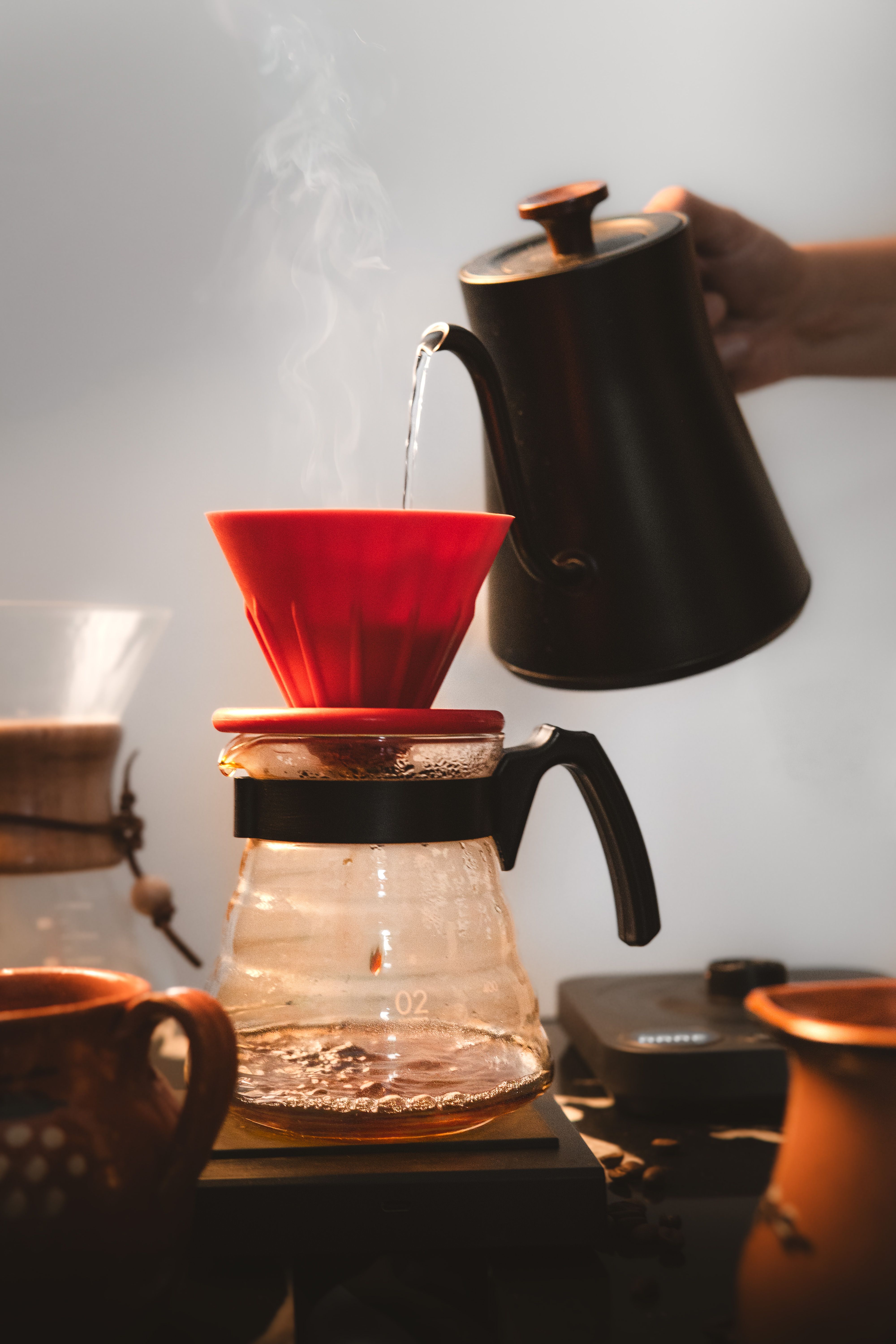 Kinghoff Moka Per Caffè In Acciaio Inox 4 Tazze (200 Ml) – Adatta A Induzione, Manico Termoresistente, Argento - 2