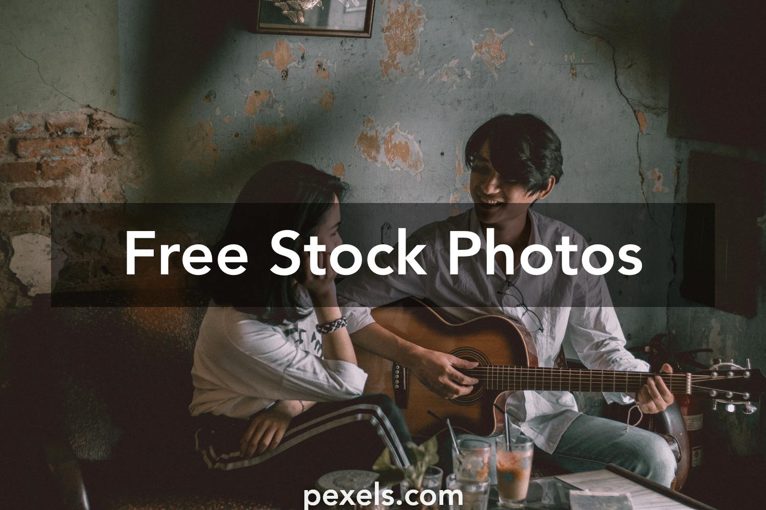 sad boy and girl with guitar