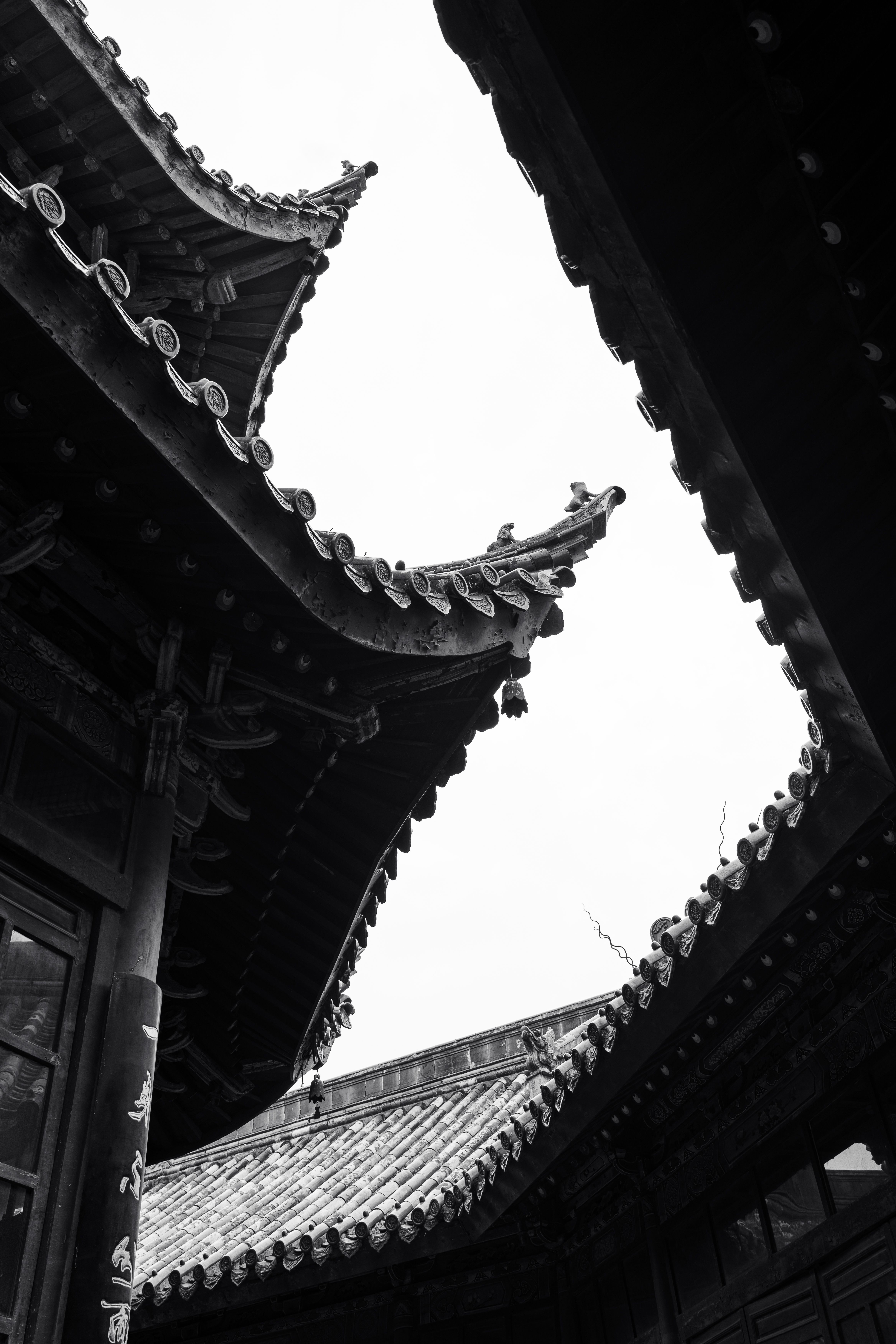 Intricate Traditional East Asian Architecture Roofs · Free Stock Photo