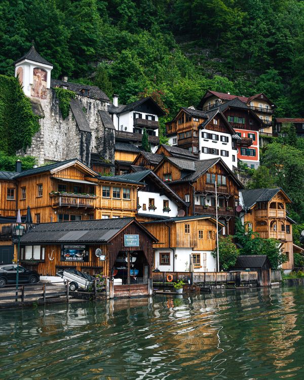 Scenic View of Hallstatt Waterfront in Austria · Free Stock Photo