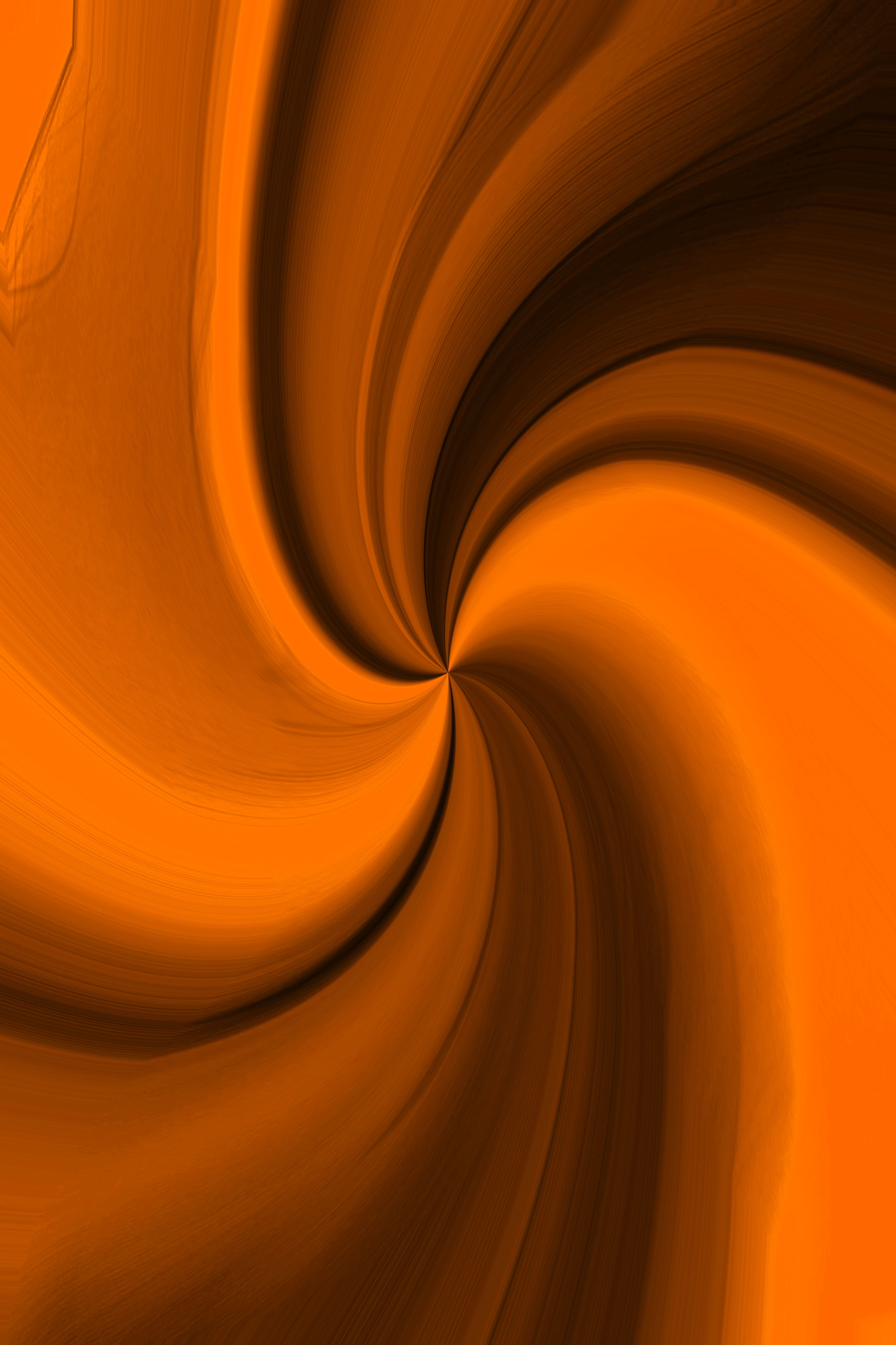 Vibrant Orange Abstract Swirl Art · Free Stock Photo