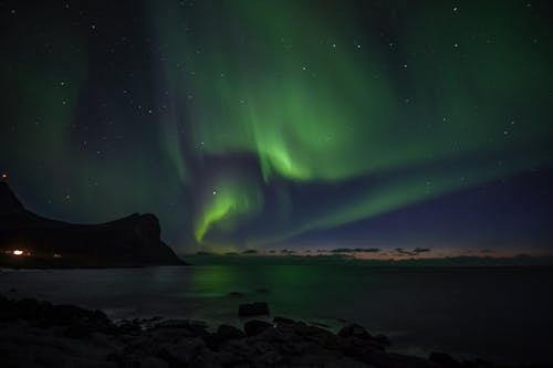Immagine gratuita di ambiente, aurora boreale, di notte