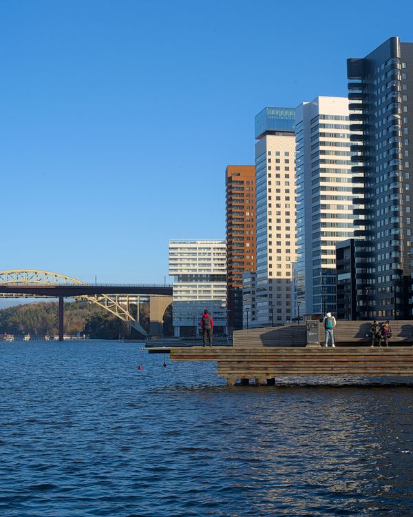 Modern Riverside Architecture in Stockholm · Free Stock Photo